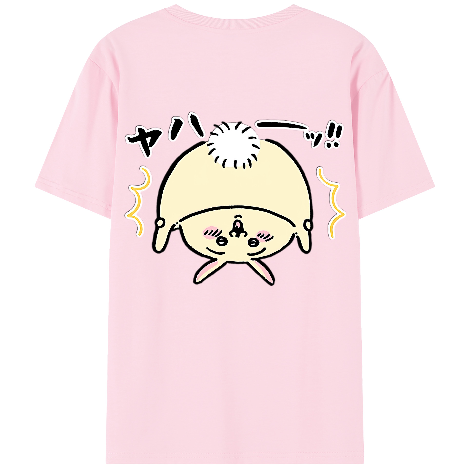（画像用） ちいかわ うさぎ Chii-kawa usagi 綿100％半袖Tシャツ（背面プリント）