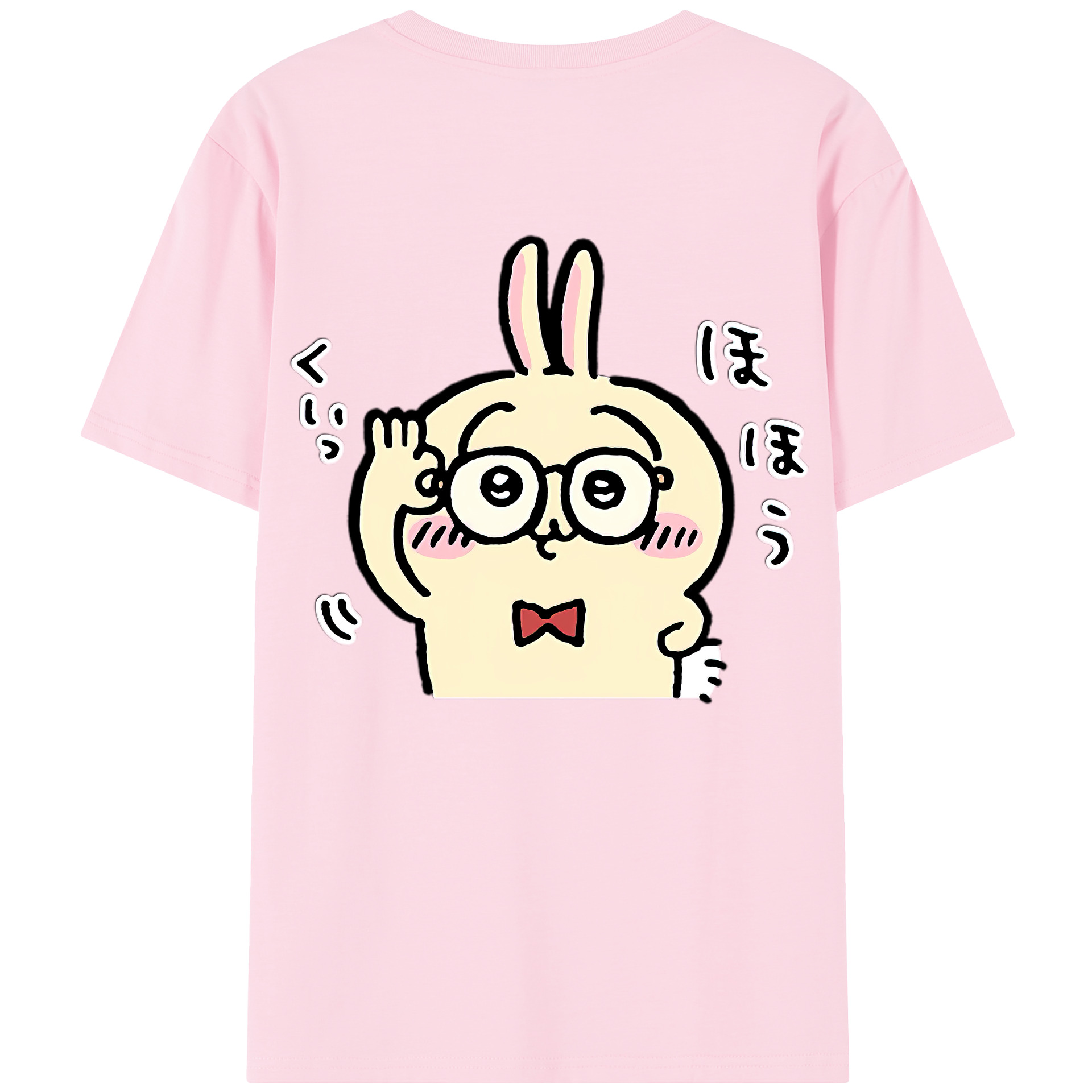 （画像用） ちいかわ うさぎ Chii-kawa usagi 綿100％半袖Tシャツ（背面プリント）