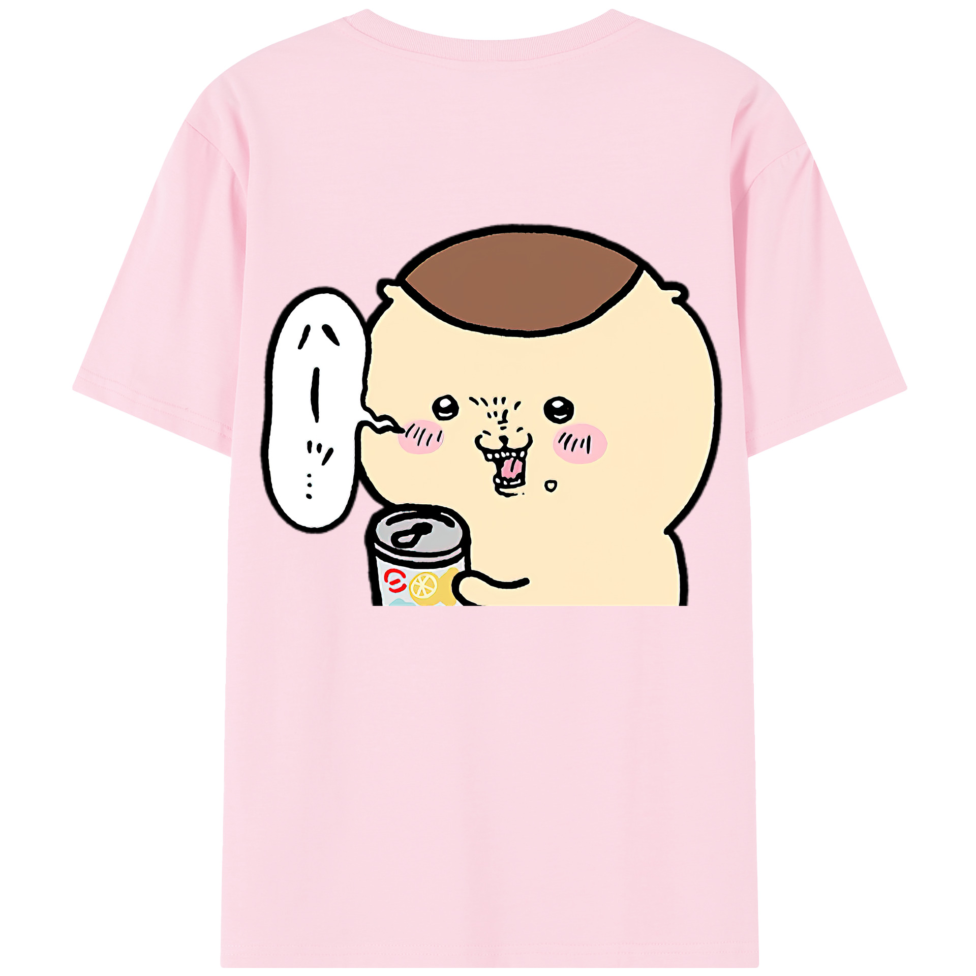 （画像用） ちいかわ くりまんじゅう Chii-kawa kuri manjū 綿100％半袖Tシャツ（背面プリント）
