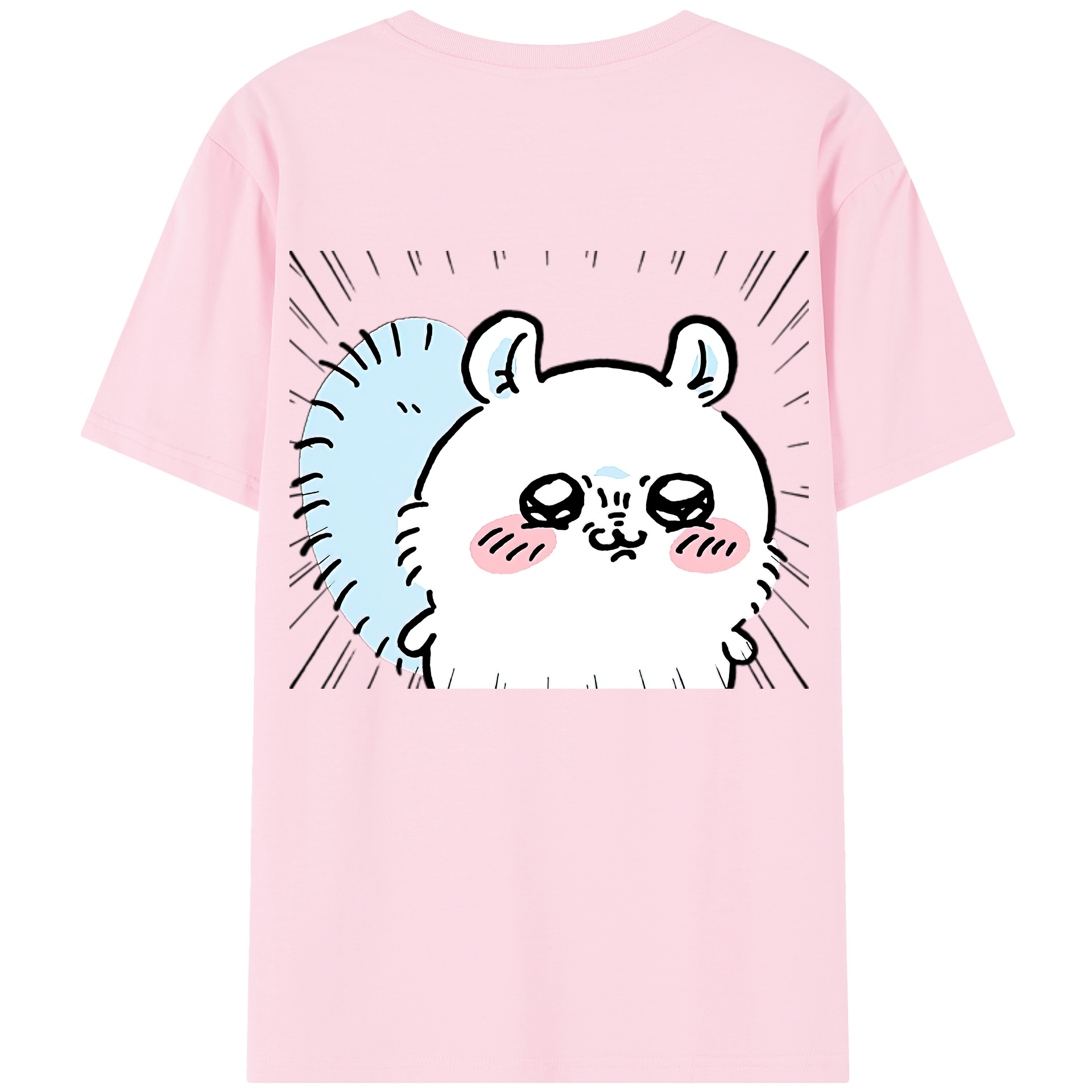 （画像用） ちいかわ モモンガ Chii-kawa Momonga 綿100％半袖Tシャツ（背面プリント）