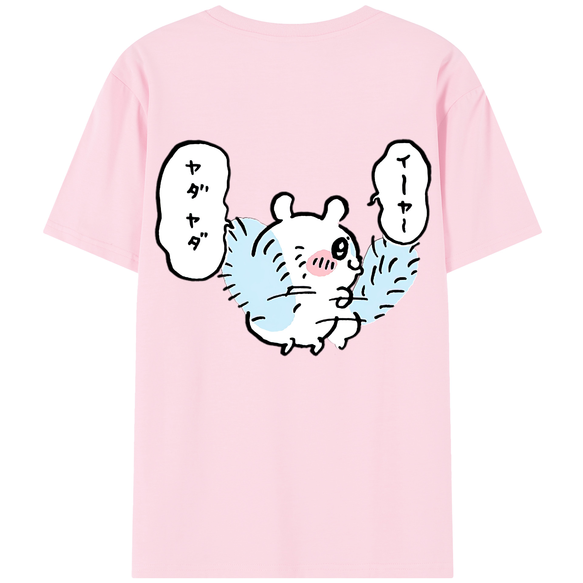 （画像用） ちいかわ モモンガ Chii-kawa Momonga 綿100％半袖Tシャツ（背面プリント）
