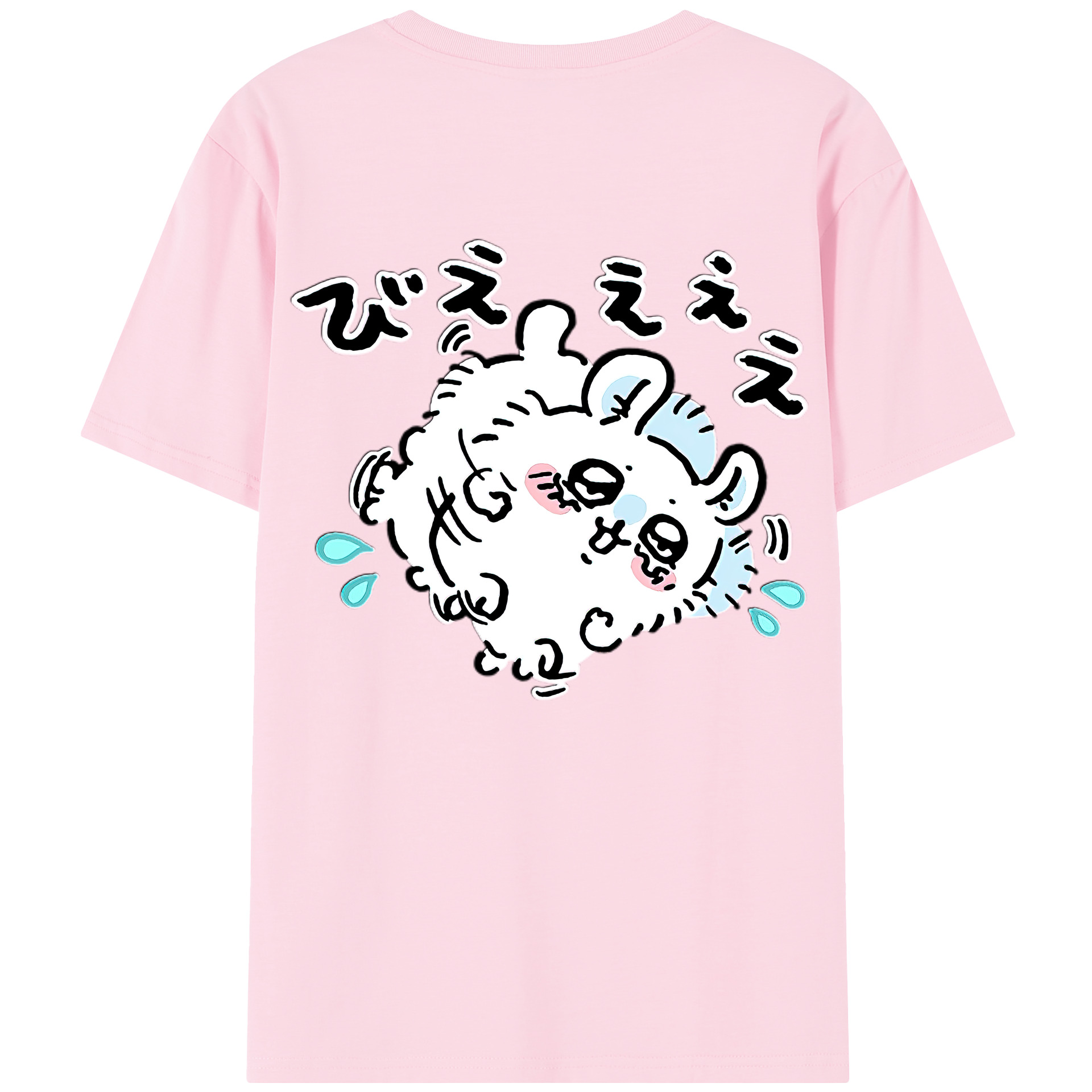 （画像用） ちいかわ モモンガ Chii-kawa Momonga 綿100％半袖Tシャツ（背面プリント）