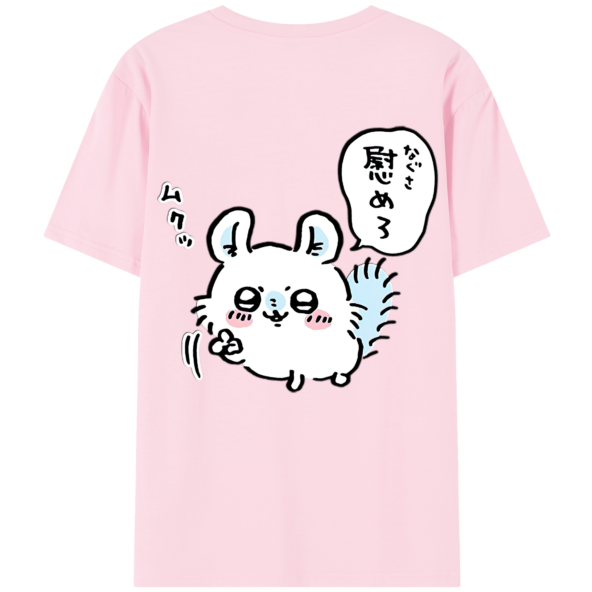 （画像用） ちいかわ モモンガ Chii-kawa Momonga 綿100％半袖Tシャツ（背面プリント）