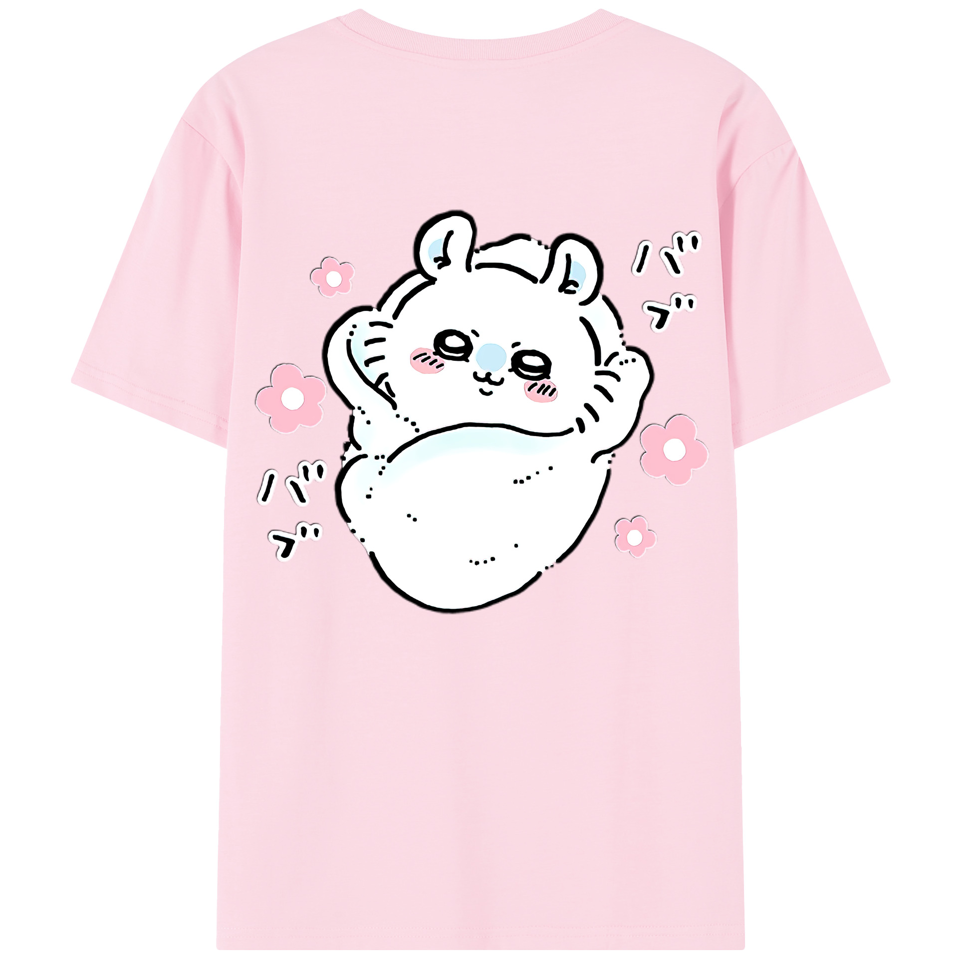 （画像用） ちいかわ モモンガ Chii-kawa Momonga 綿100％半袖Tシャツ（背面プリント）