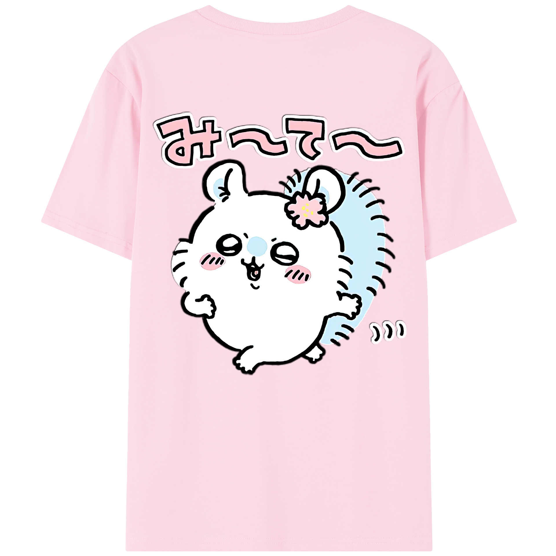 （画像用） ちいかわ モモンガ Chii-kawa Momonga 綿100％半袖Tシャツ（背面プリント）