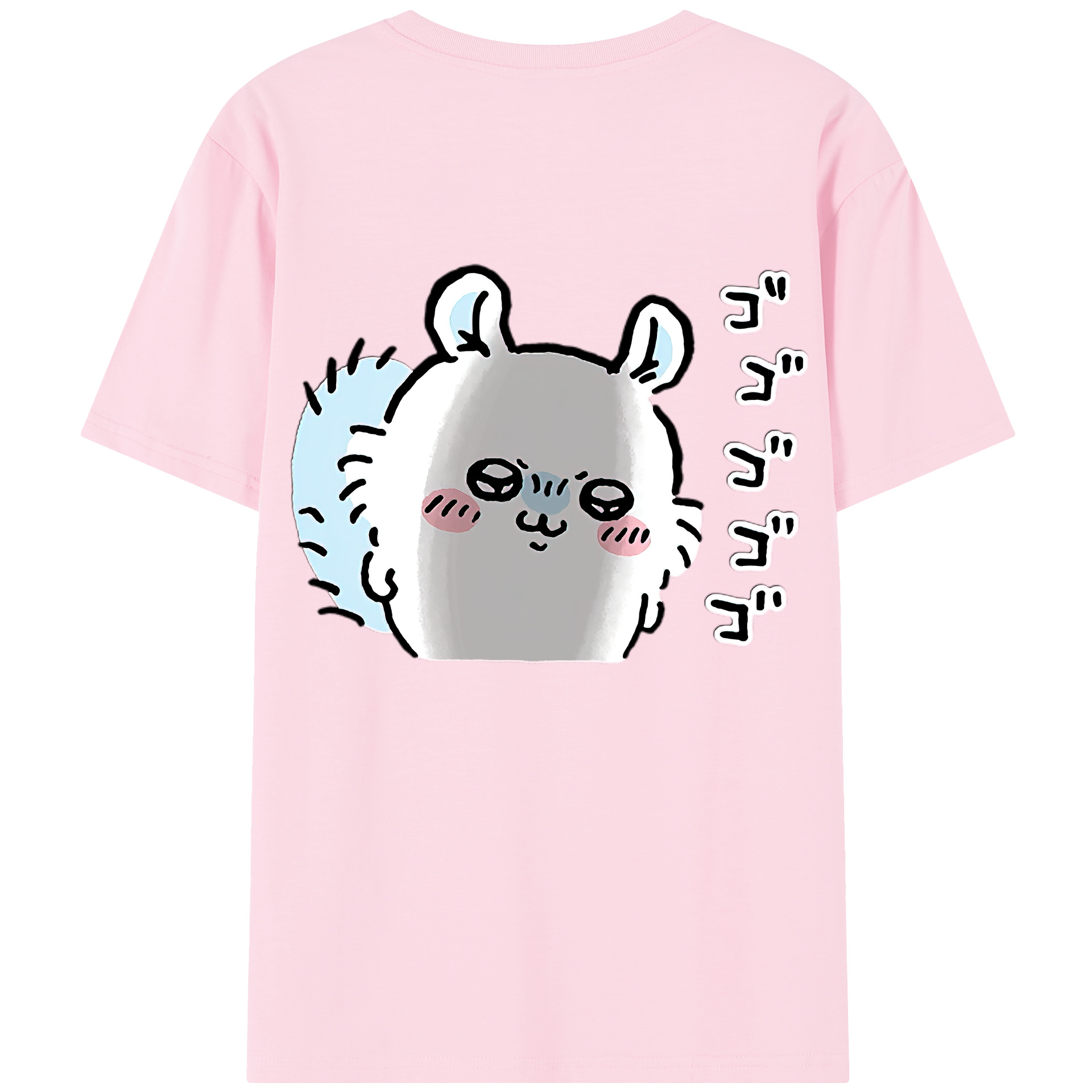 （画像用） ちいかわ モモンガ Chii-kawa Momonga 綿100％半袖Tシャツ（背面プリント）