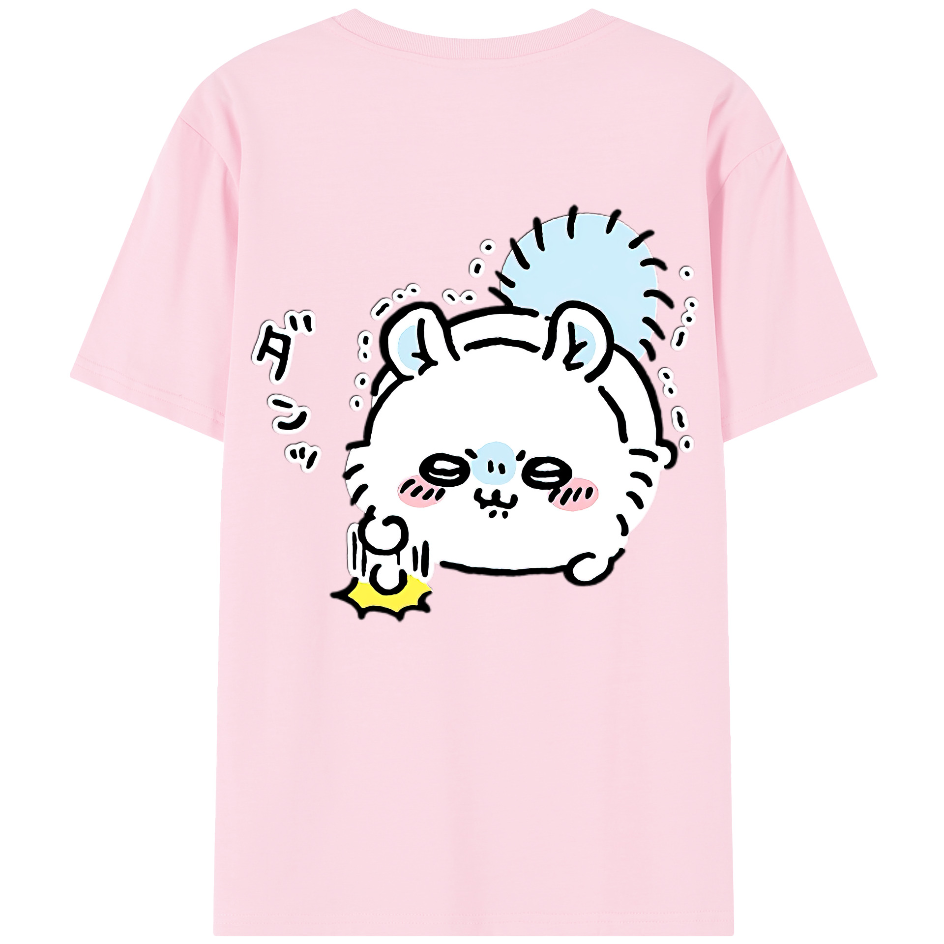 （画像用） ちいかわ モモンガ Chii-kawa Momonga 綿100％半袖Tシャツ（背面プリント）