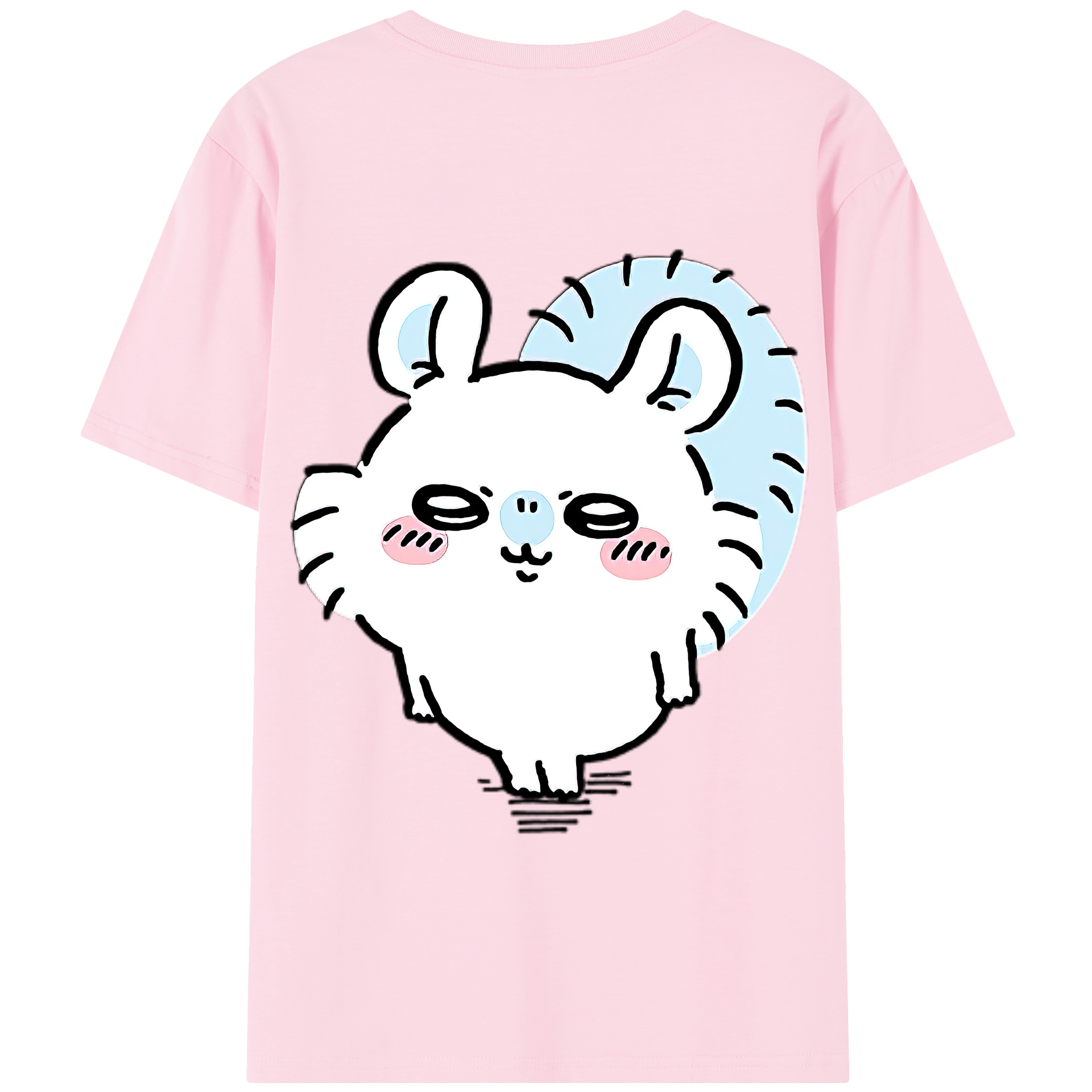 （画像用） ちいかわ モモンガ Chii-kawa Momonga 綿100％半袖Tシャツ（背面プリント）
