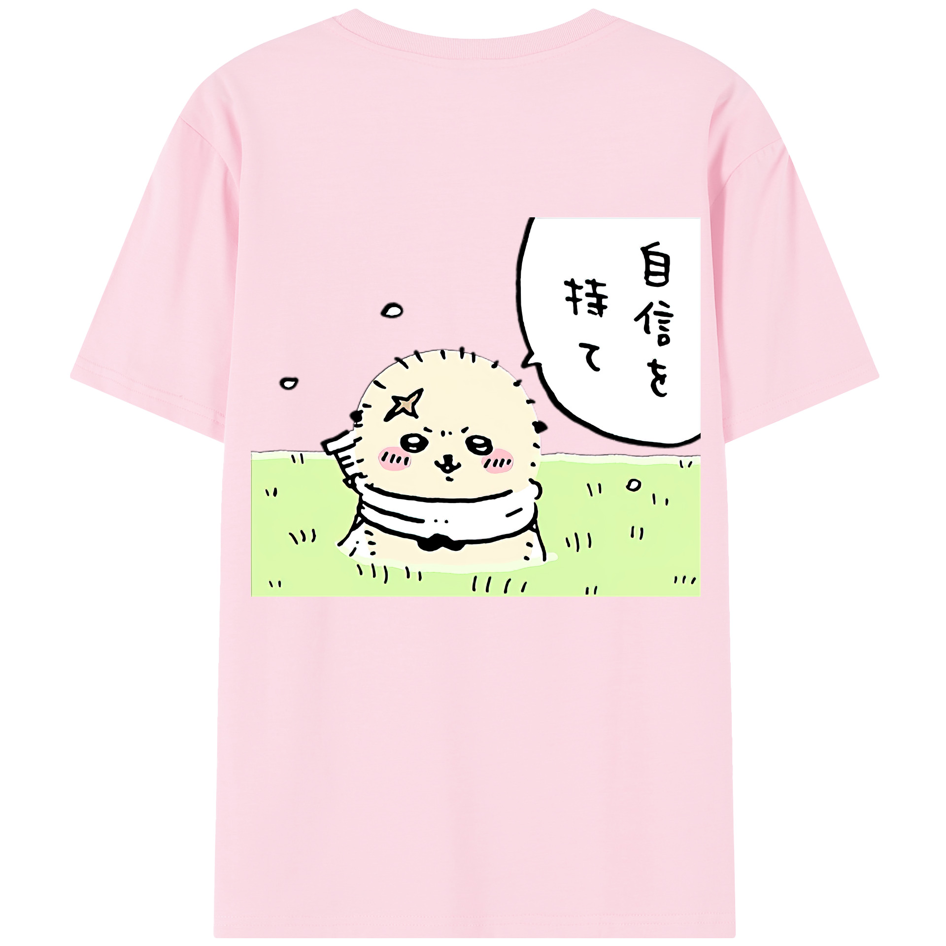 （画像用） ちいかわ ラッコ Chii-kawa Sea otter 綿100％半袖Tシャツ（背面プリント）