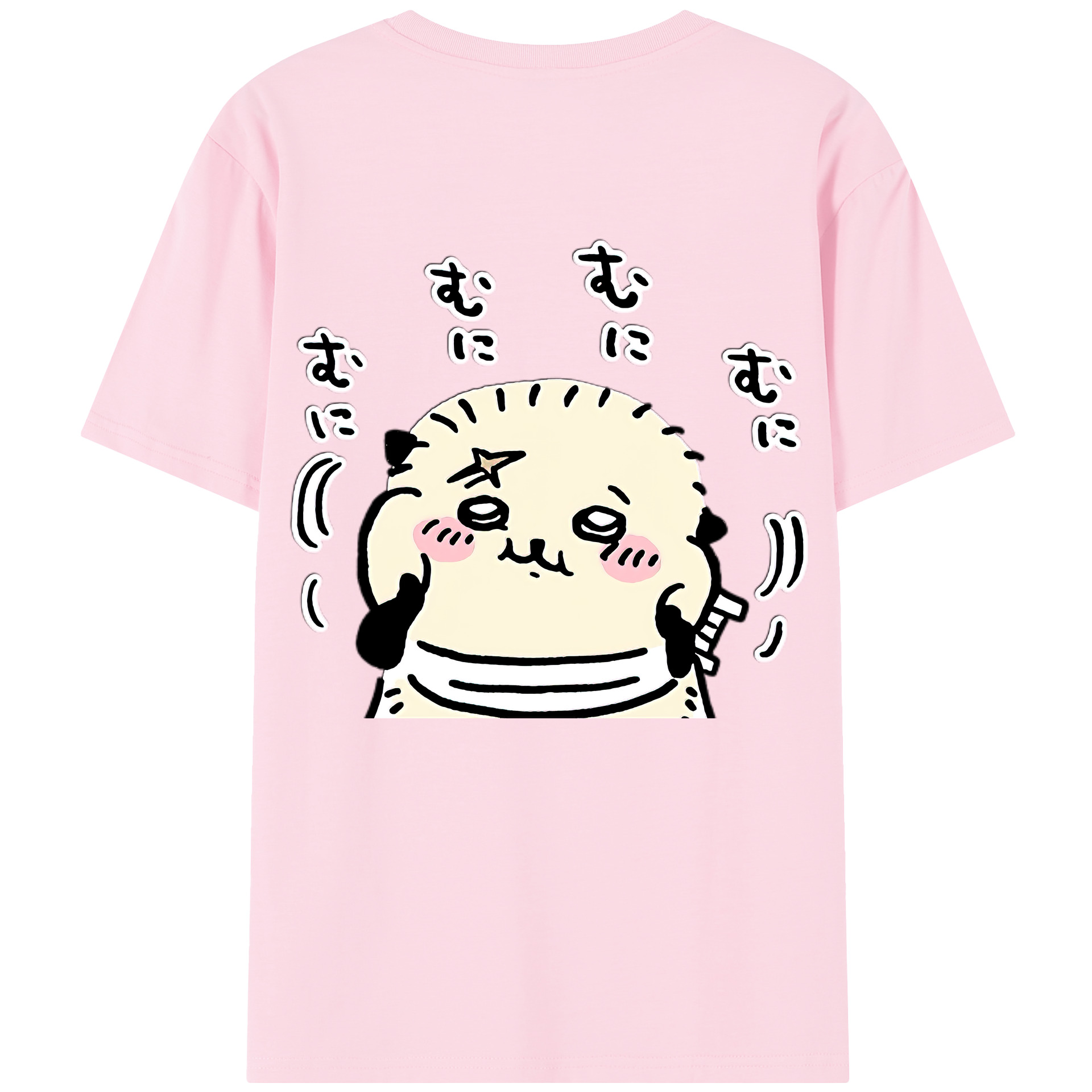 （画像用） ちいかわ ラッコ Chii-kawa Sea otter 綿100％半袖Tシャツ（背面プリント）