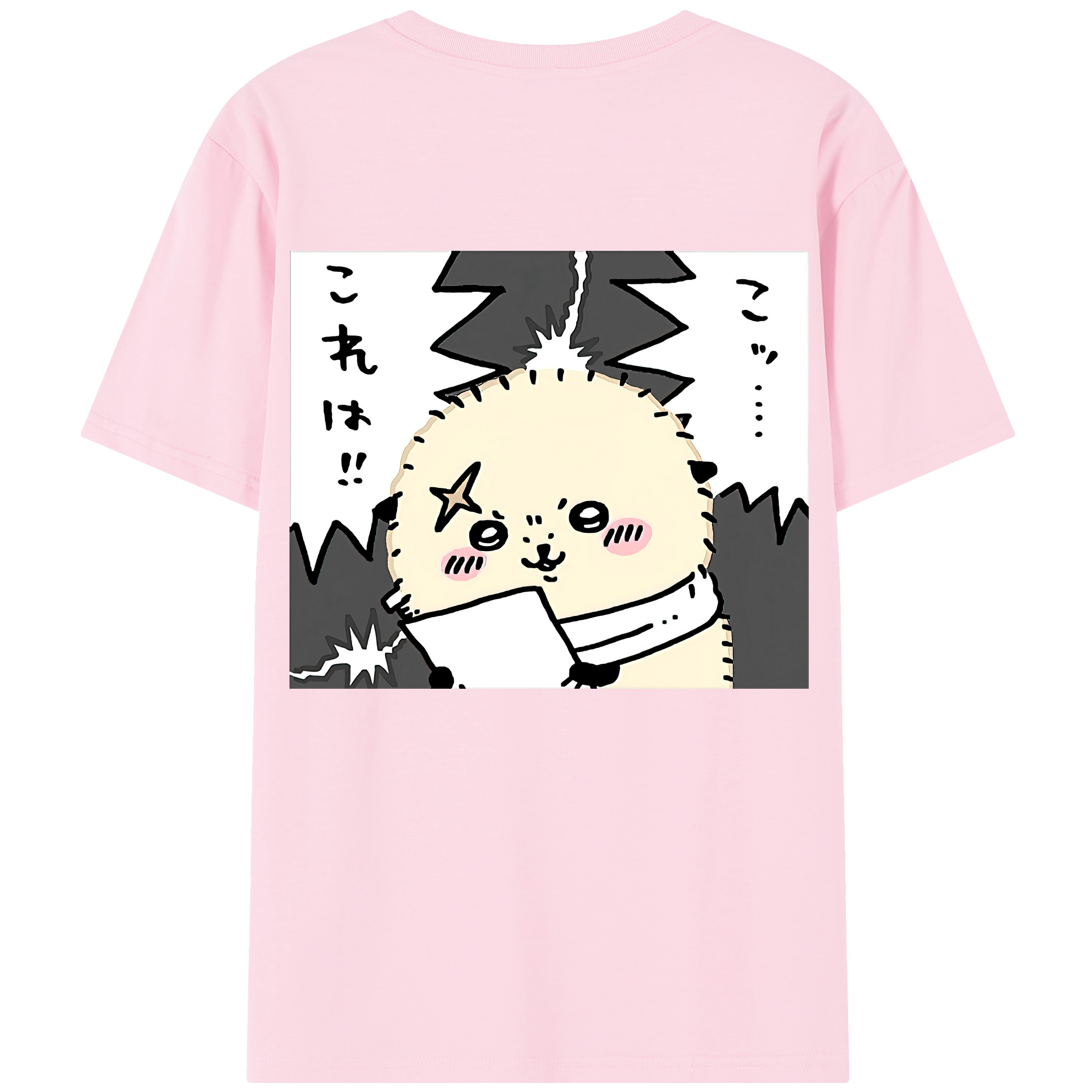 （画像用） ちいかわ ラッコ Chii-kawa Sea otter 綿100％半袖Tシャツ（背面プリント）