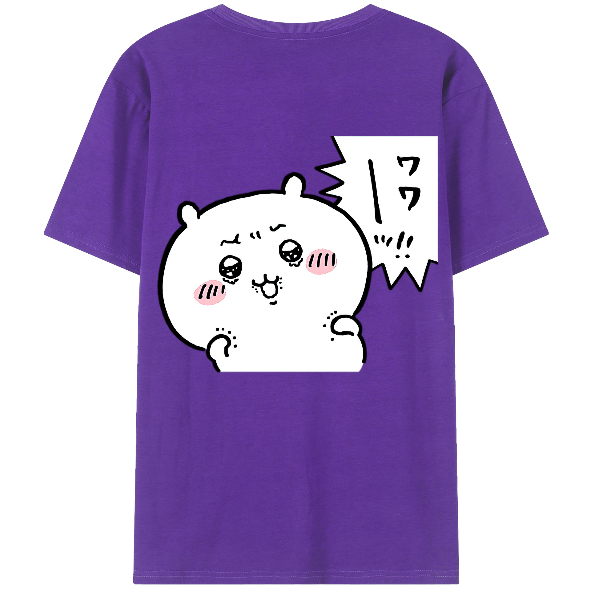 （画像用） ちいかわ ちいかわ Chii-kawa chiikawa 綿100％半袖Tシャツ（背面プリント）