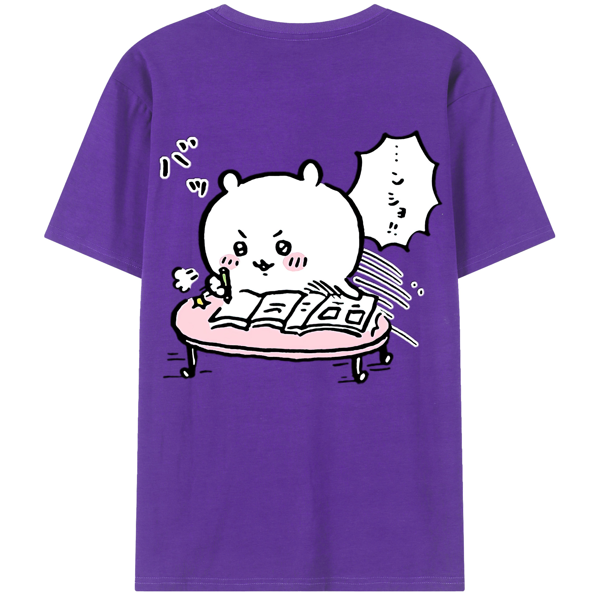 （画像用） ちいかわ ちいかわ Chii-kawa chiikawa 綿100％半袖Tシャツ（背面プリント）