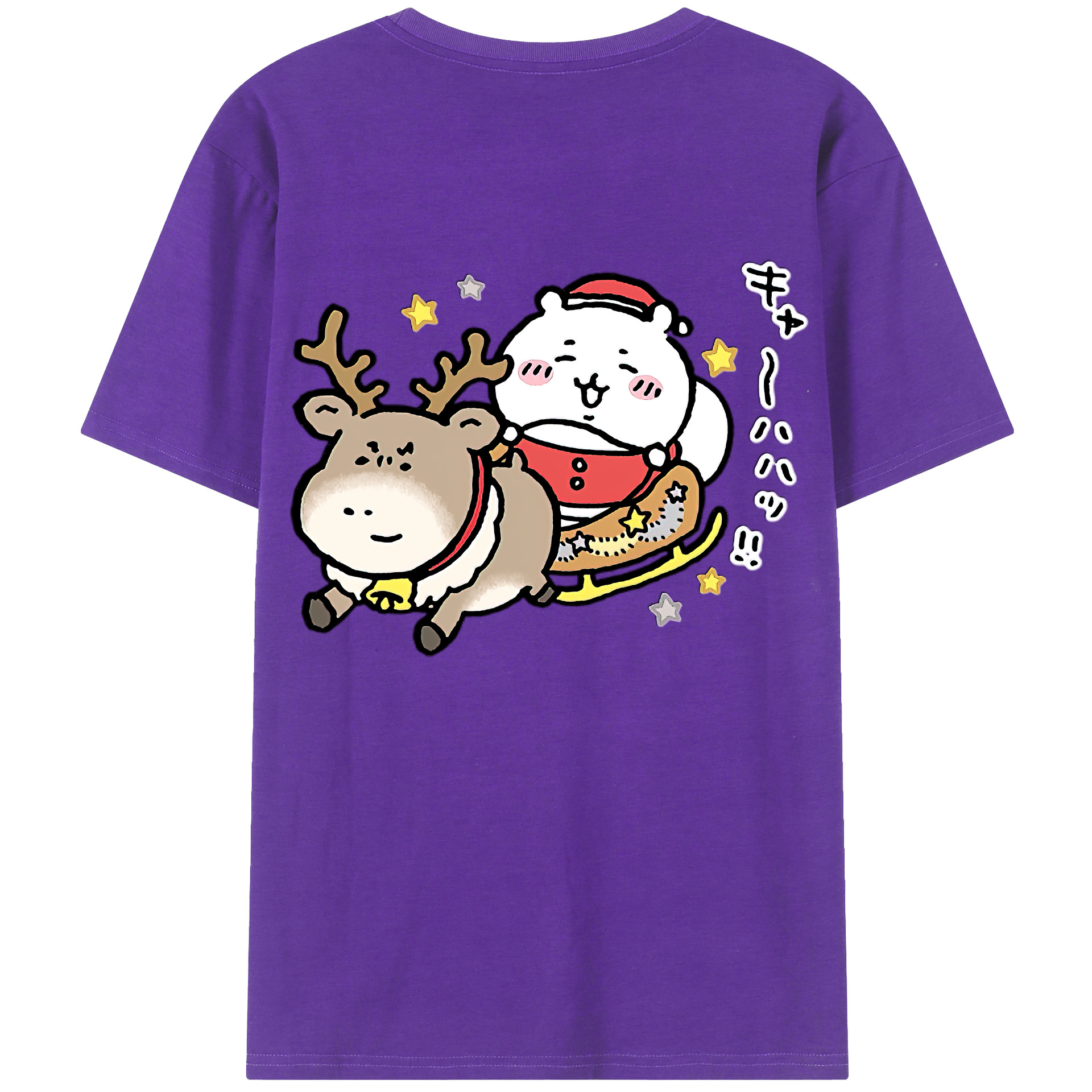 （画像用） ちいかわ ちいかわ Chii-kawa chiikawa 綿100％半袖Tシャツ（背面プリント）