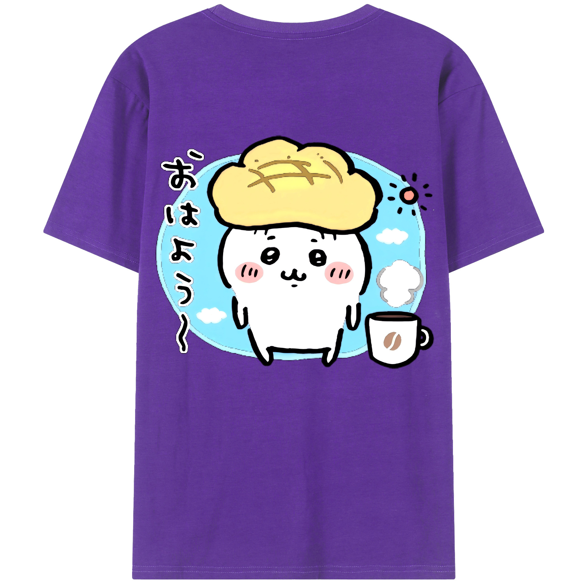（画像用） ちいかわ ちいかわ Chii-kawa chiikawa 綿100％半袖Tシャツ（背面プリント）
