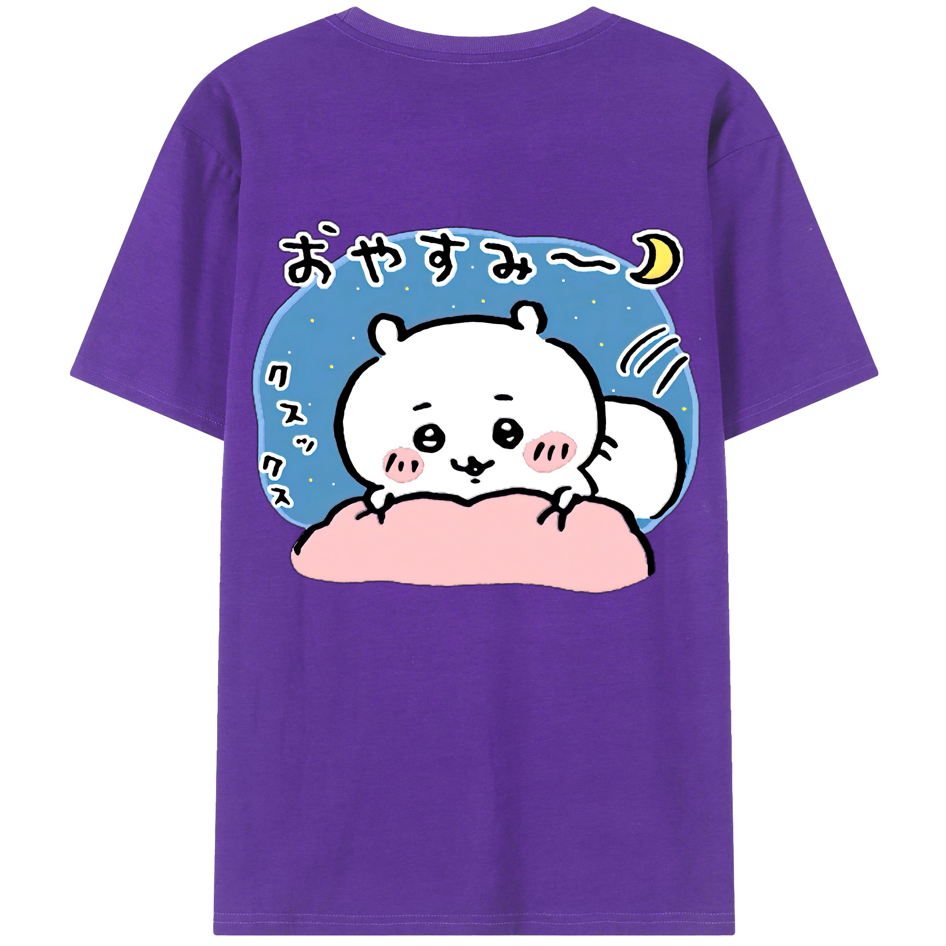 （画像用） ちいかわ ちいかわ Chii-kawa chiikawa 綿100％半袖Tシャツ（背面プリント）