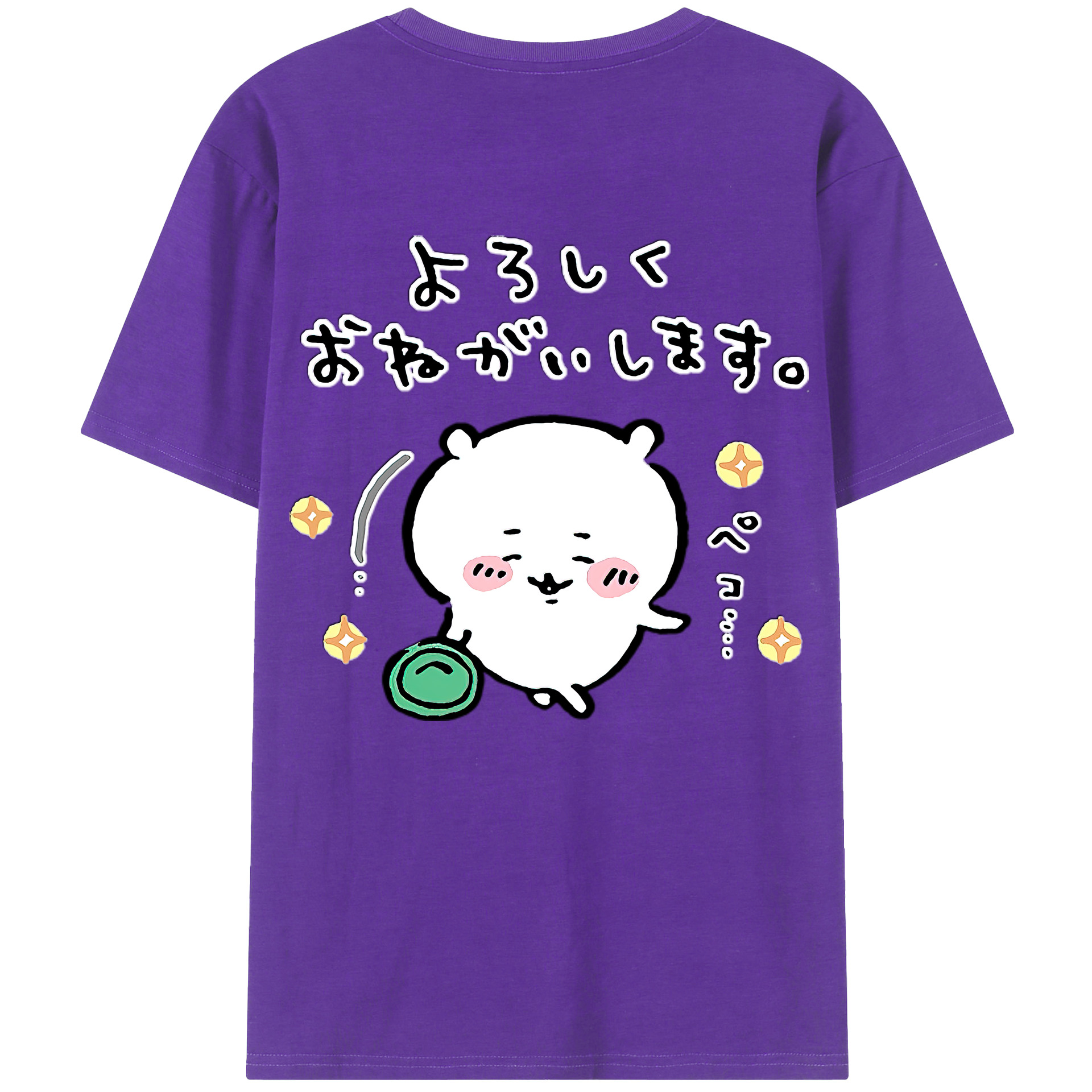 （画像用） ちいかわ ちいかわ Chii-kawa chiikawa 綿100％半袖Tシャツ（背面プリント）