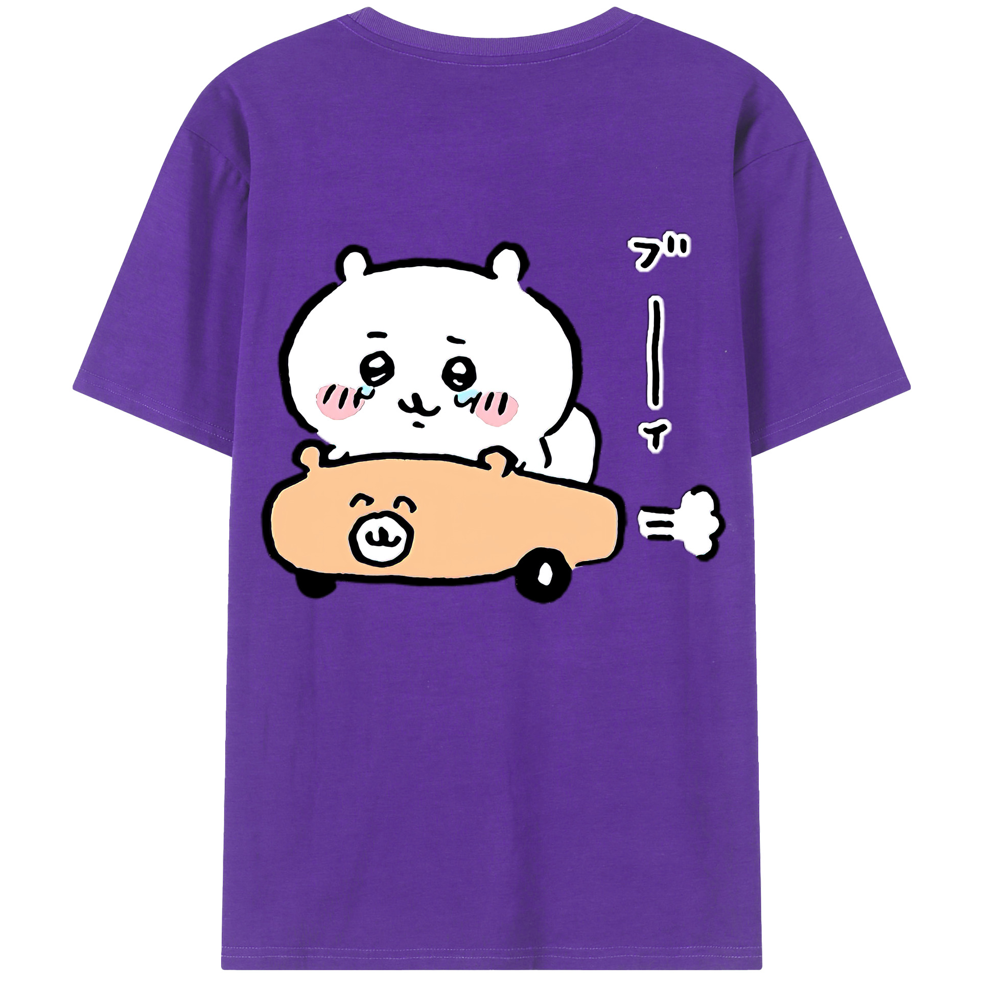 （画像用） ちいかわ ちいかわ Chii-kawa chiikawa 綿100％半袖Tシャツ（背面プリント）