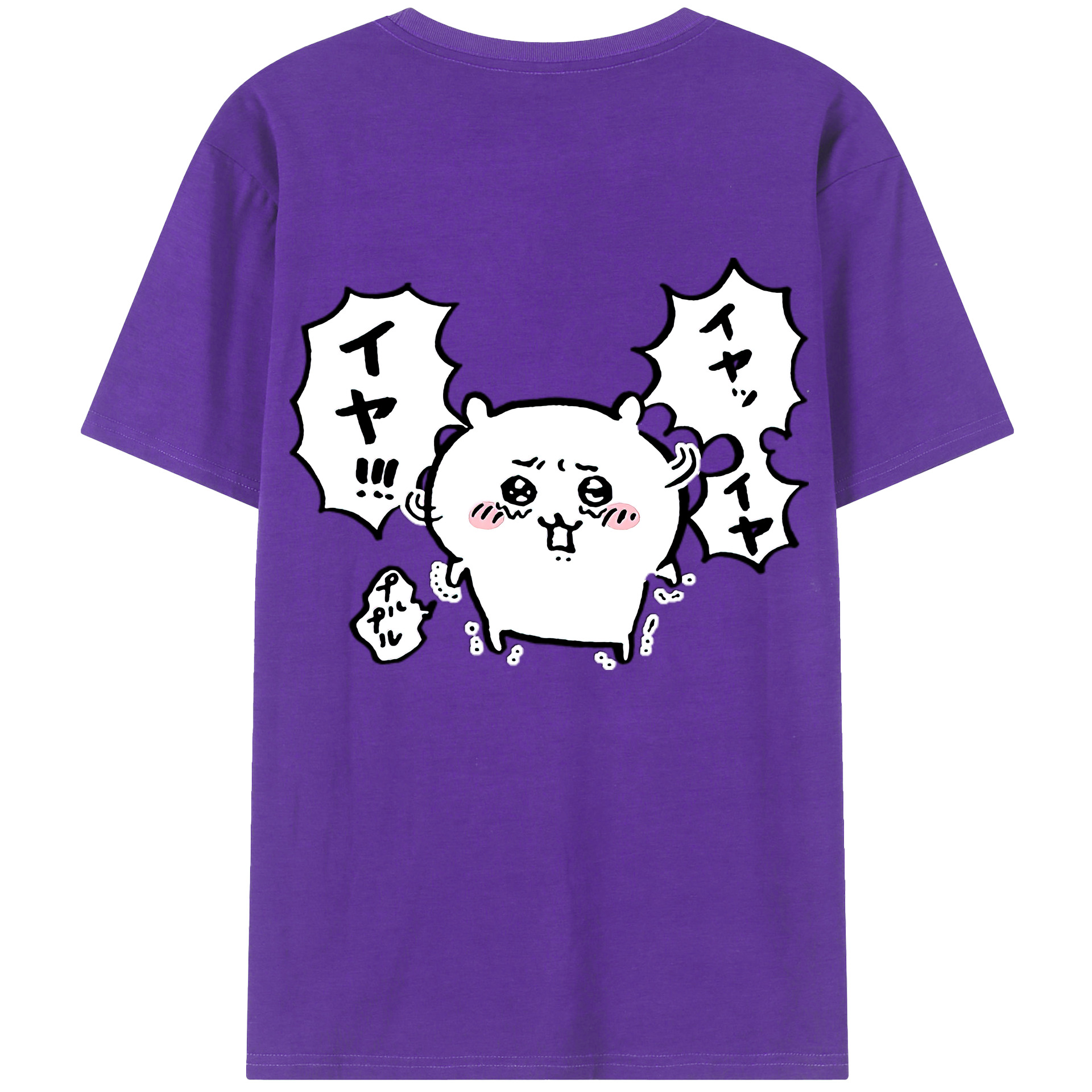 （画像用） ちいかわ ちいかわ Chii-kawa chiikawa 綿100％半袖Tシャツ（背面プリント）