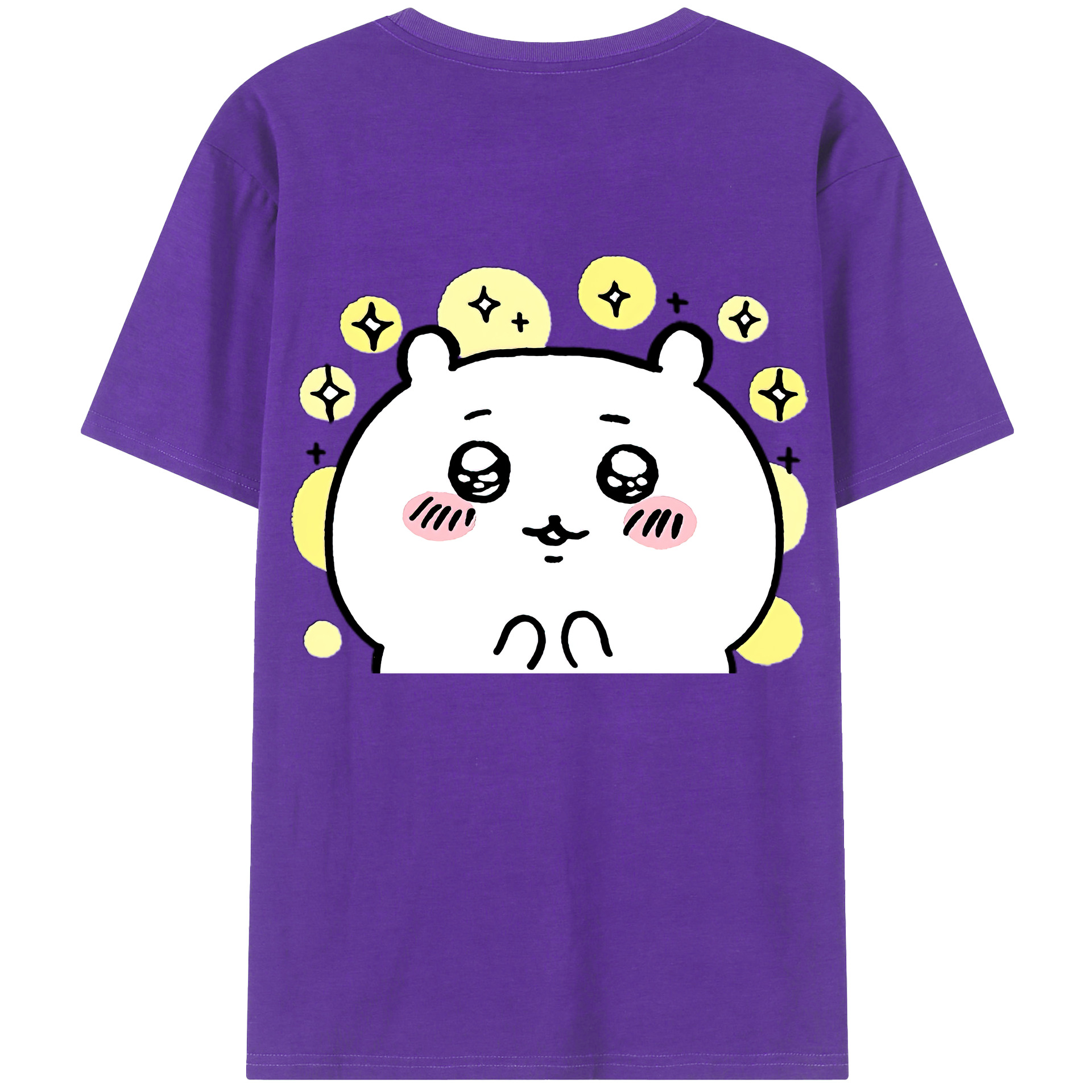 （画像用） ちいかわ ちいかわ Chii-kawa chiikawa 綿100％半袖Tシャツ（背面プリント）