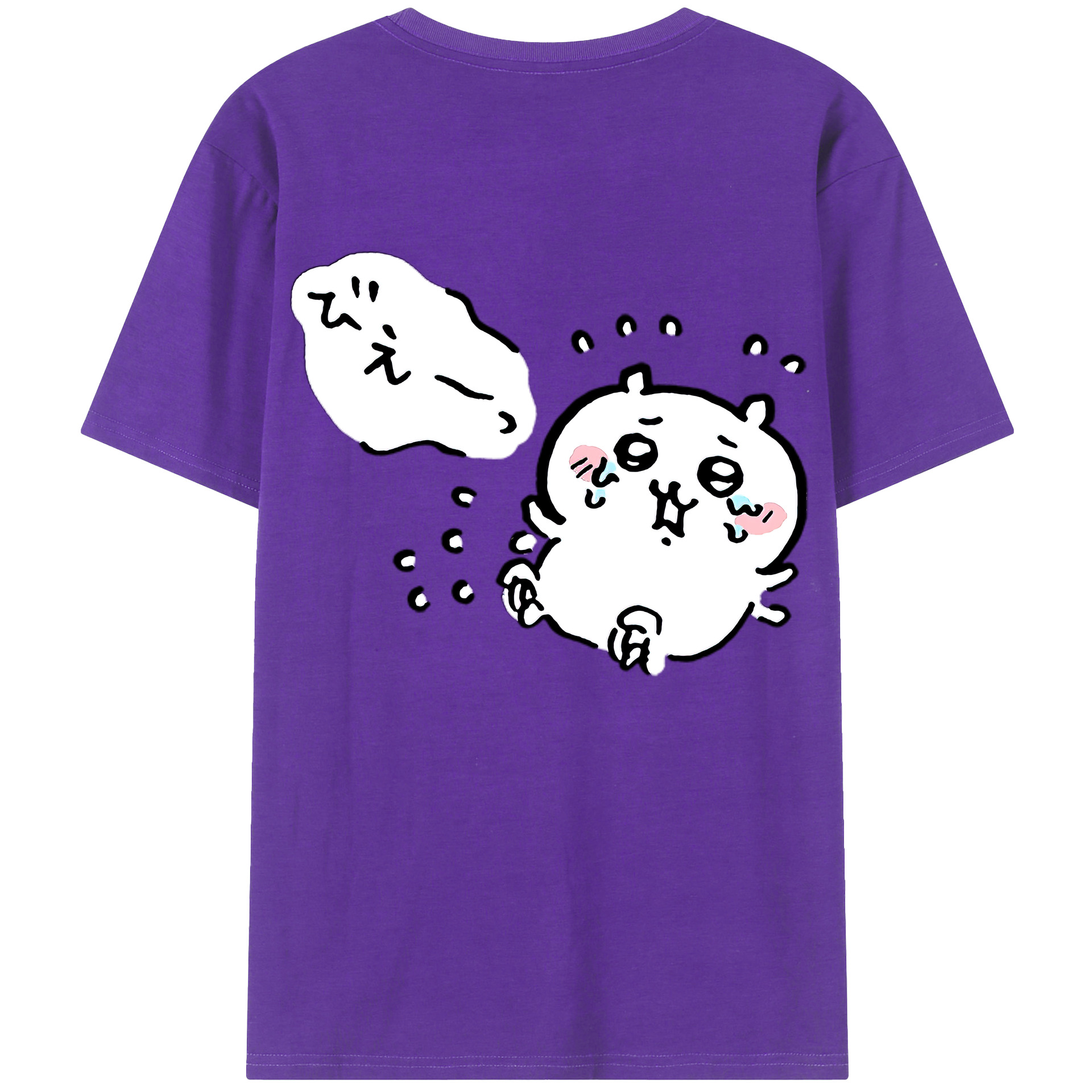 （画像用） ちいかわ ちいかわ Chii-kawa chiikawa 綿100％半袖Tシャツ（背面プリント）