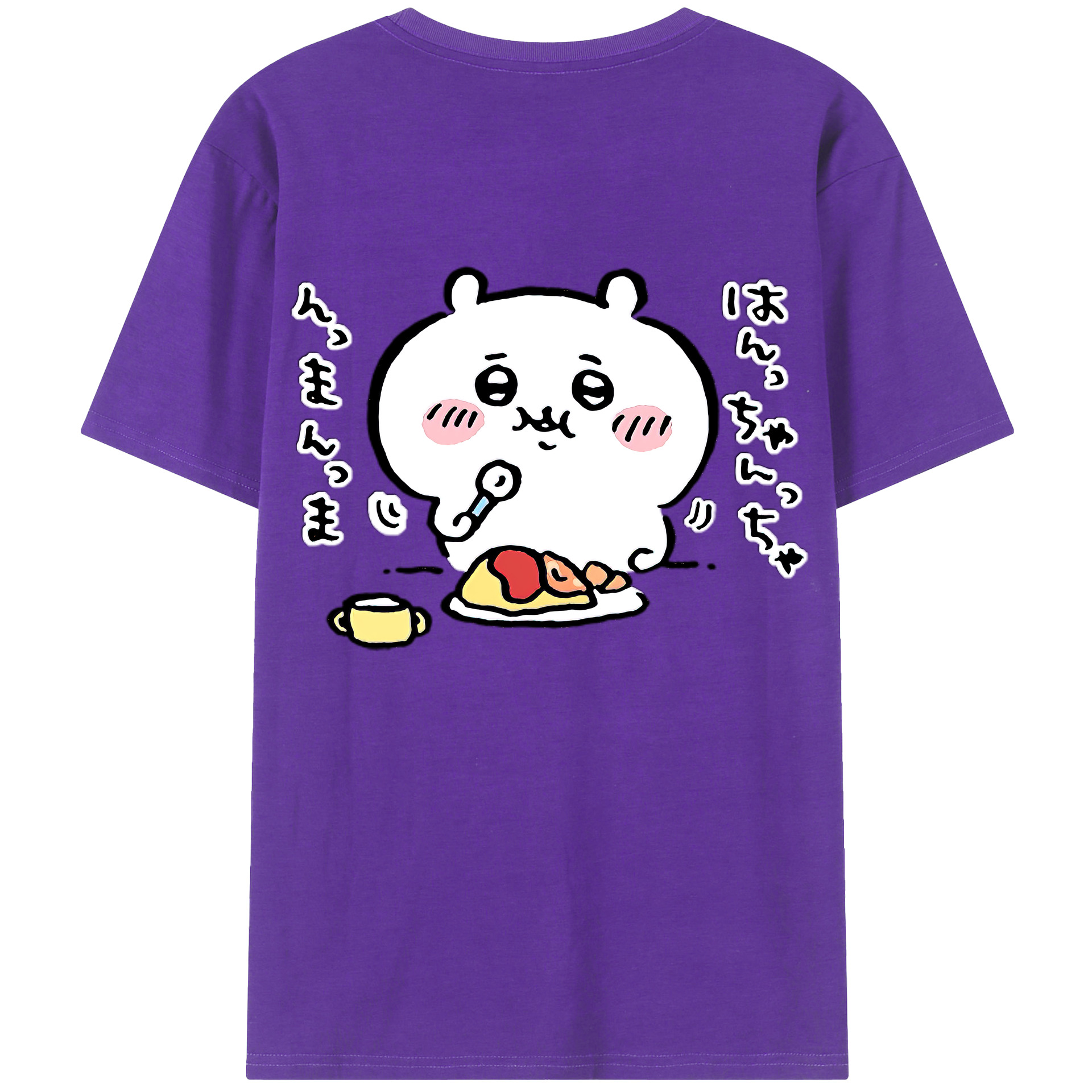 （画像用） ちいかわ ちいかわ Chii-kawa chiikawa 綿100％半袖Tシャツ（背面プリント）