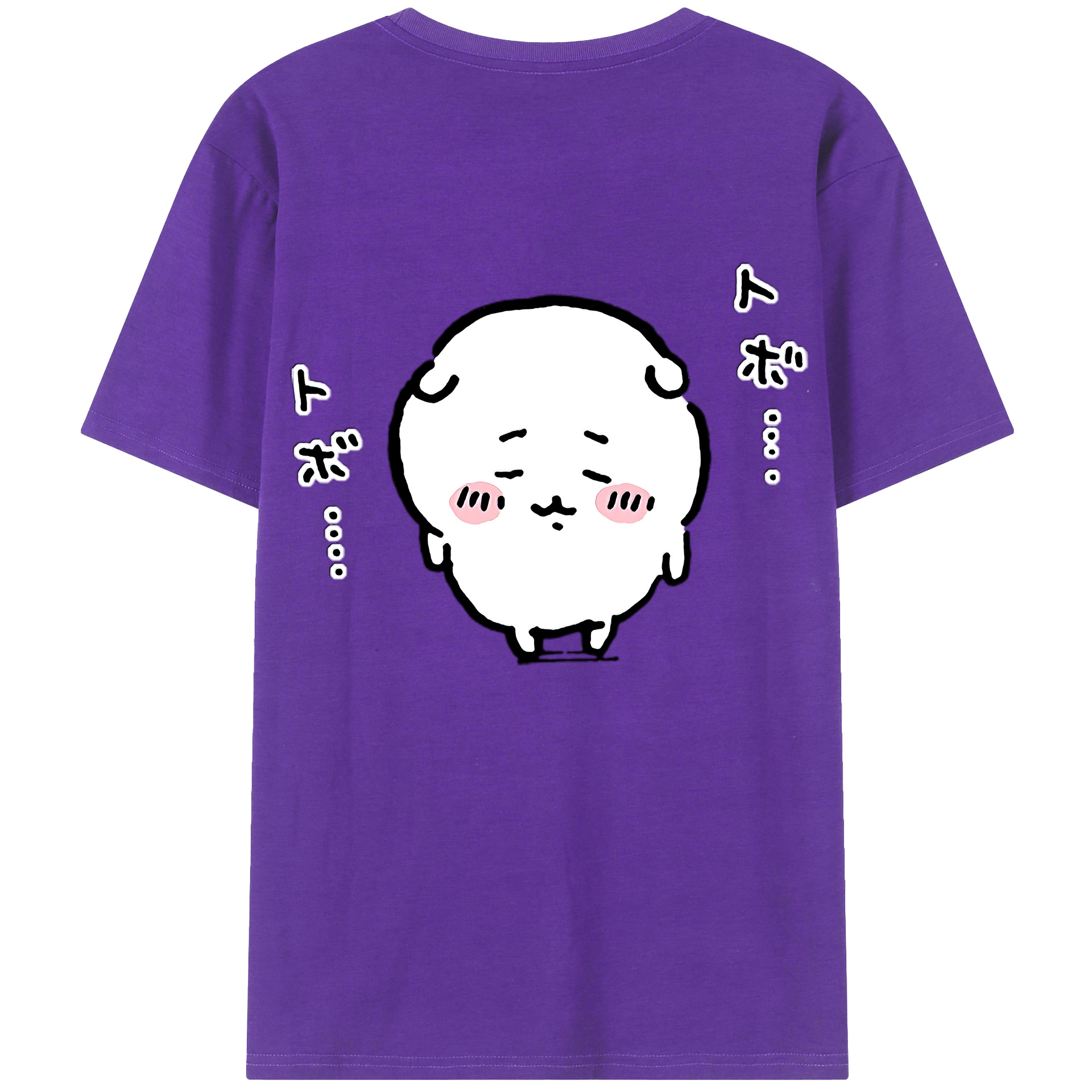 （画像用） ちいかわ ちいかわ Chii-kawa chiikawa 綿100％半袖Tシャツ（背面プリント）