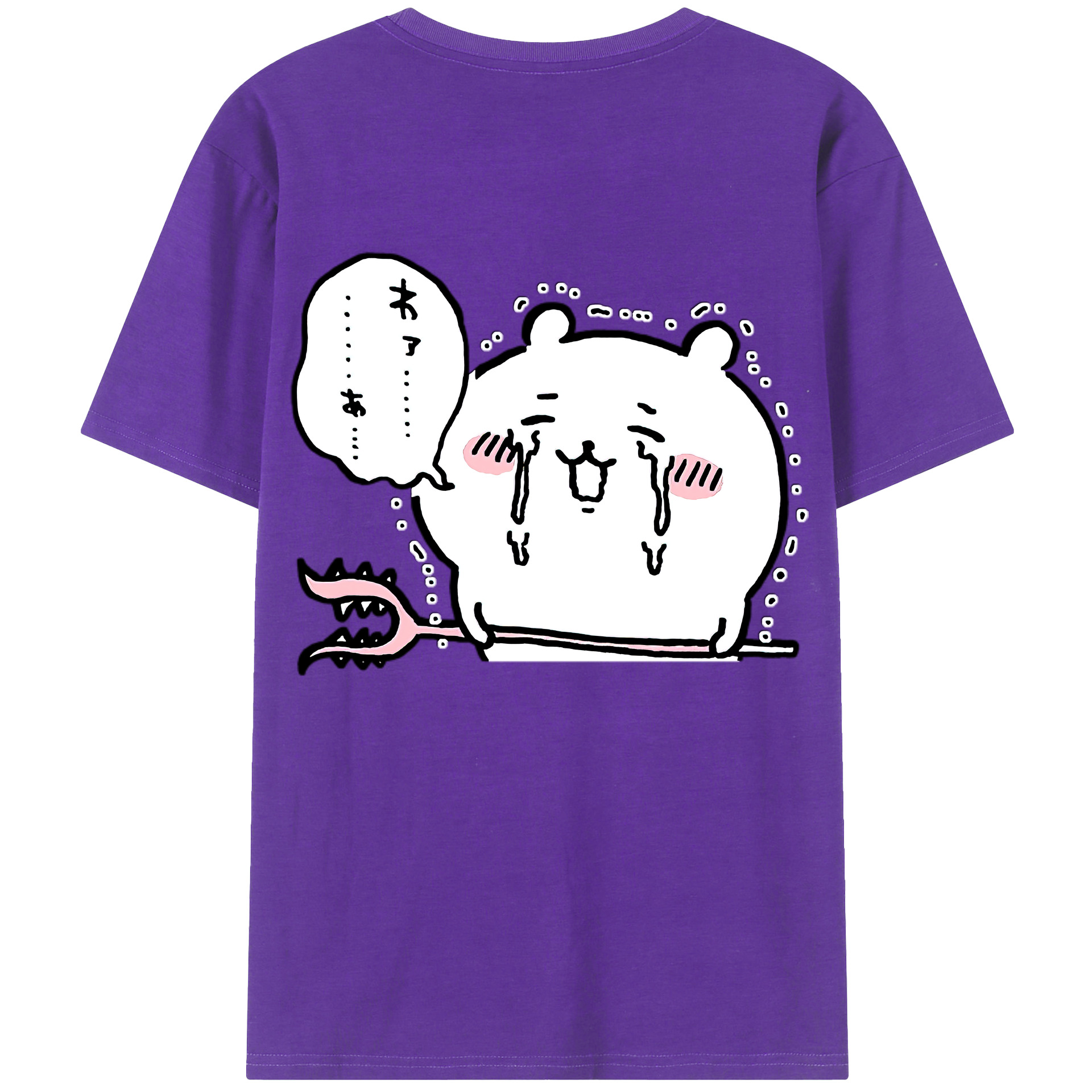 （画像用） ちいかわ ちいかわ Chii-kawa chiikawa 綿100％半袖Tシャツ（背面プリント）