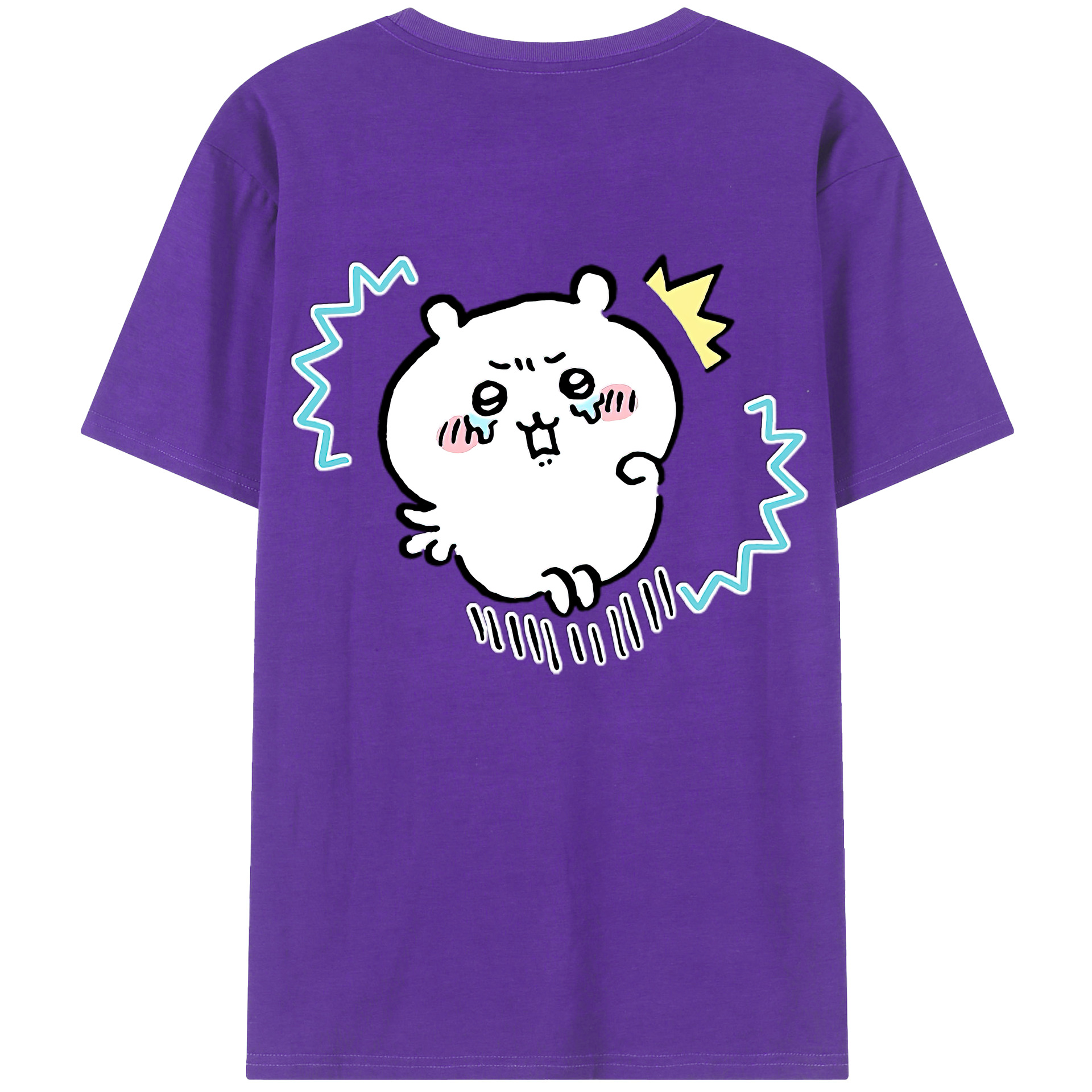 （画像用） ちいかわ ちいかわ Chii-kawa chiikawa 綿100％半袖Tシャツ（背面プリント）
