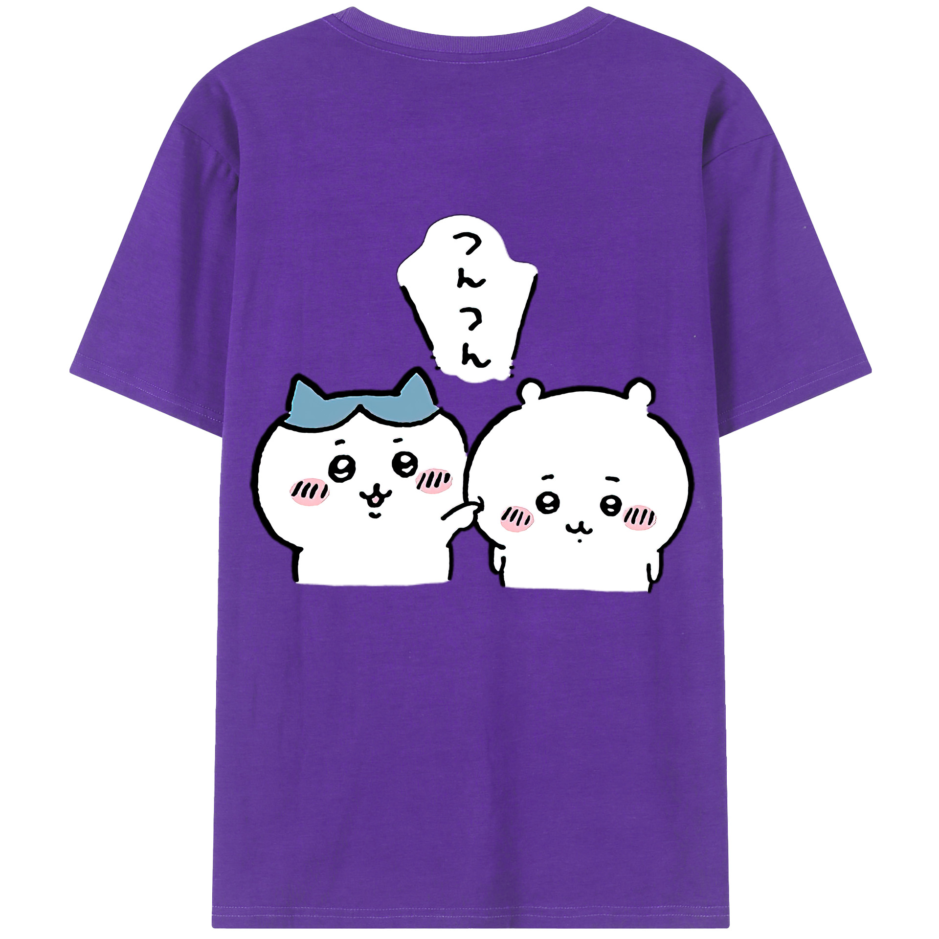 （画像用） ちいかわ ちいかわ Chii-kawa chiikawa 綿100％半袖Tシャツ（背面プリント）