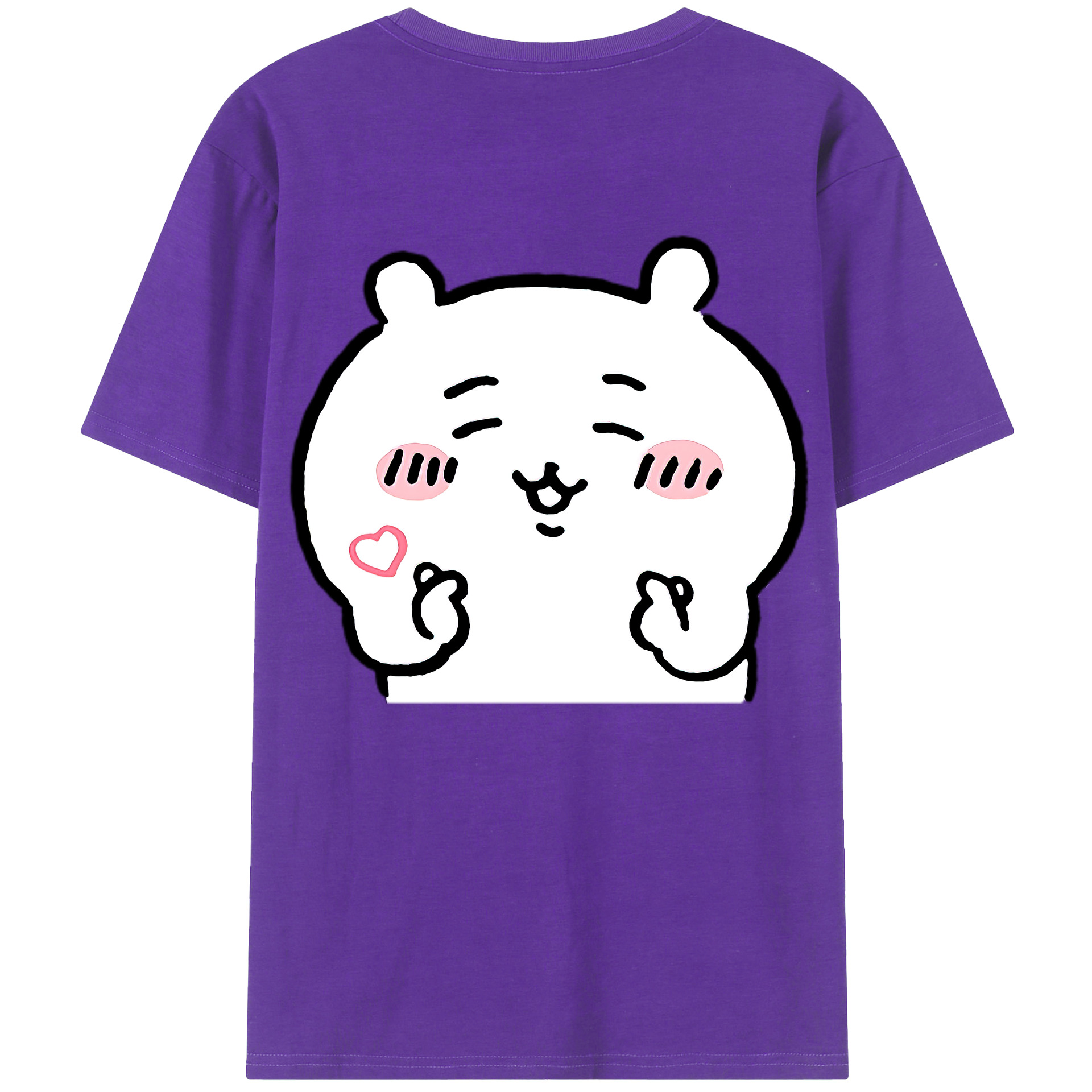 （画像用） ちいかわ ちいかわ Chii-kawa chiikawa 綿100％半袖Tシャツ（背面プリント）