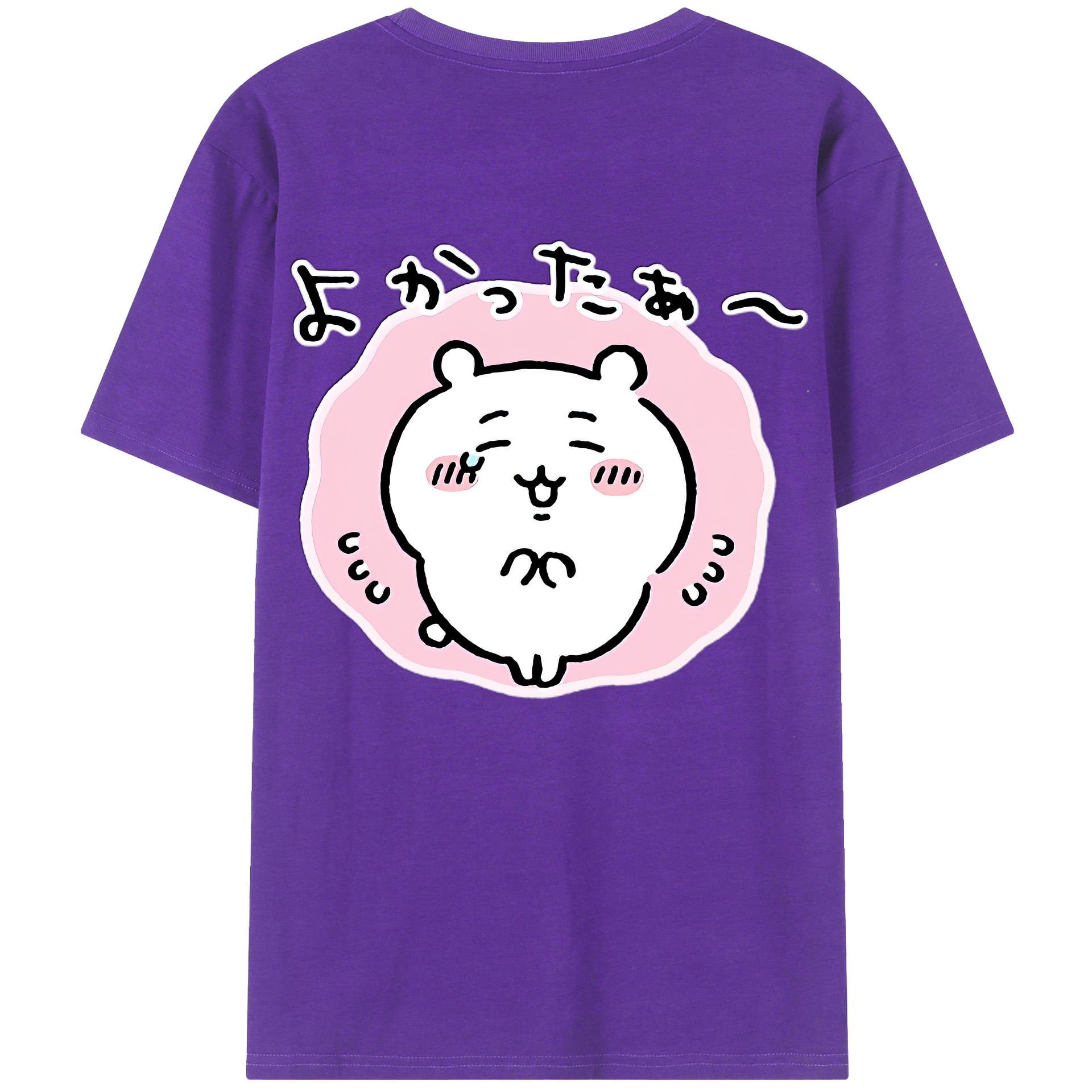 （画像用） ちいかわ ちいかわ Chii-kawa chiikawa 綿100％半袖Tシャツ（背面プリント）