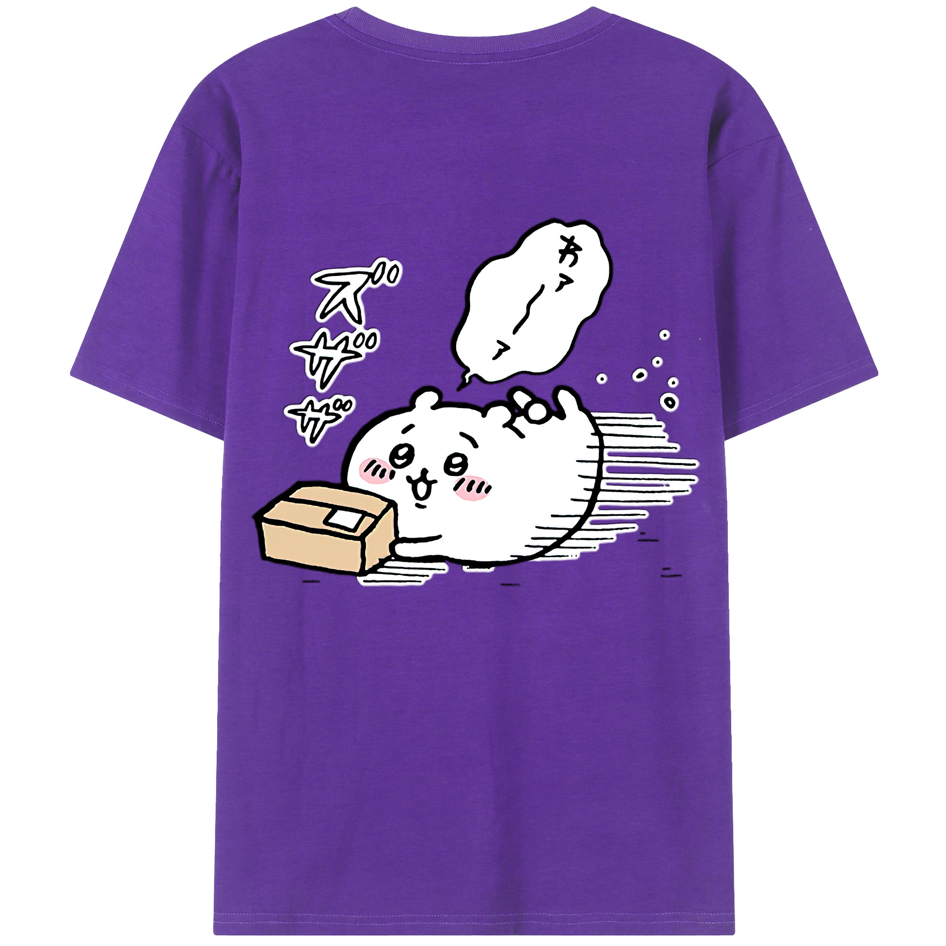 （画像用） ちいかわ ちいかわ Chii-kawa chiikawa 綿100％半袖Tシャツ（背面プリント）