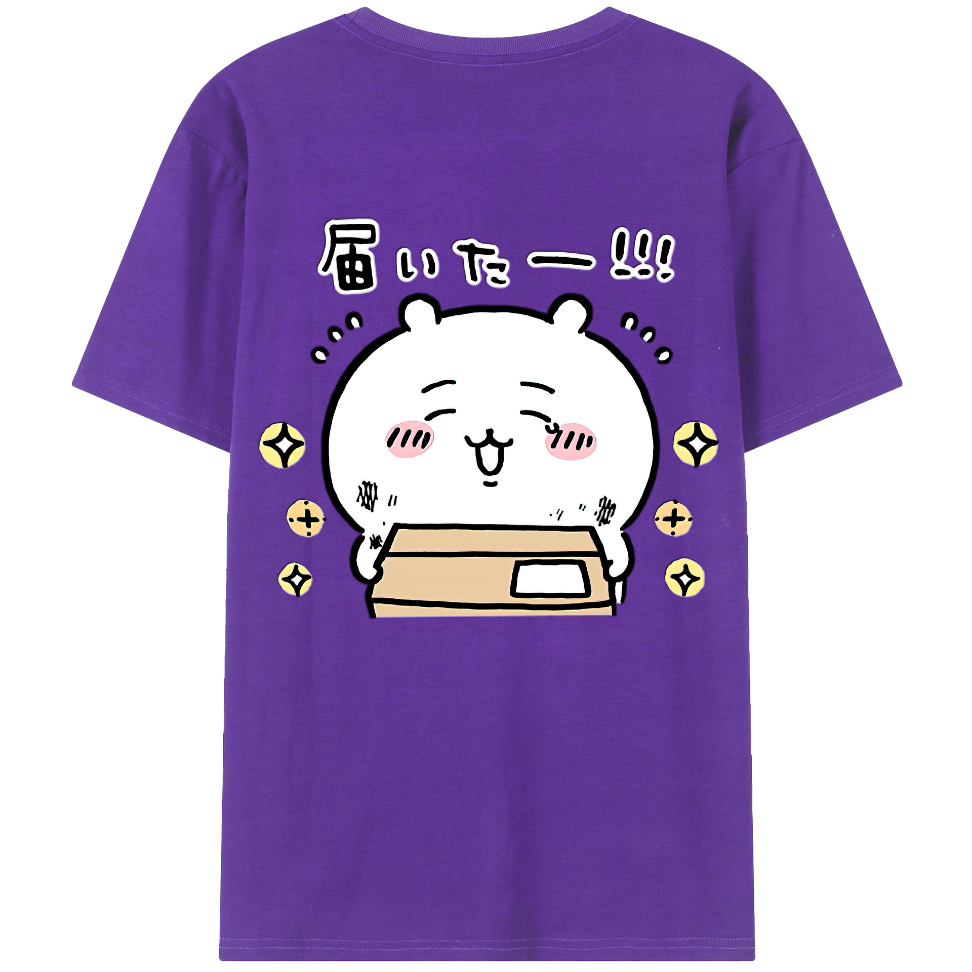 （画像用） ちいかわ ちいかわ Chii-kawa chiikawa 綿100％半袖Tシャツ（背面プリント）