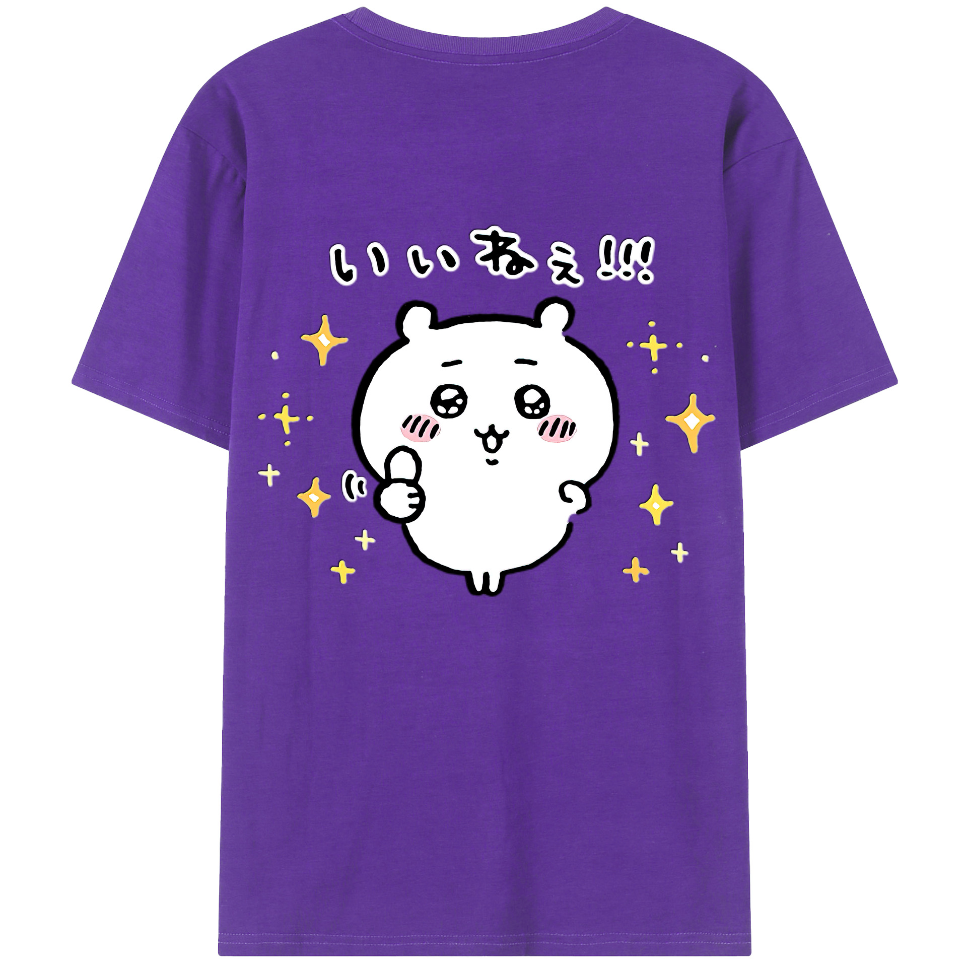 （画像用） ちいかわ ちいかわ Chii-kawa chiikawa 綿100％半袖Tシャツ（背面プリント）