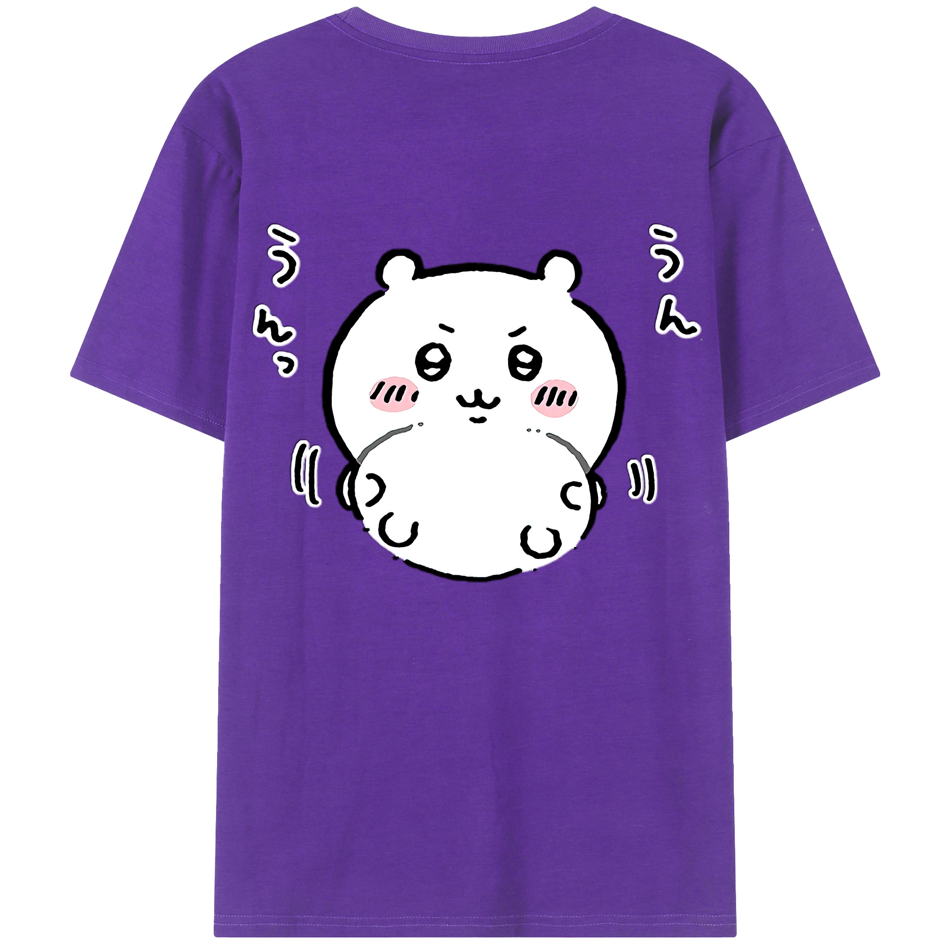 （画像用） ちいかわ ちいかわ Chii-kawa chiikawa 綿100％半袖Tシャツ（背面プリント）