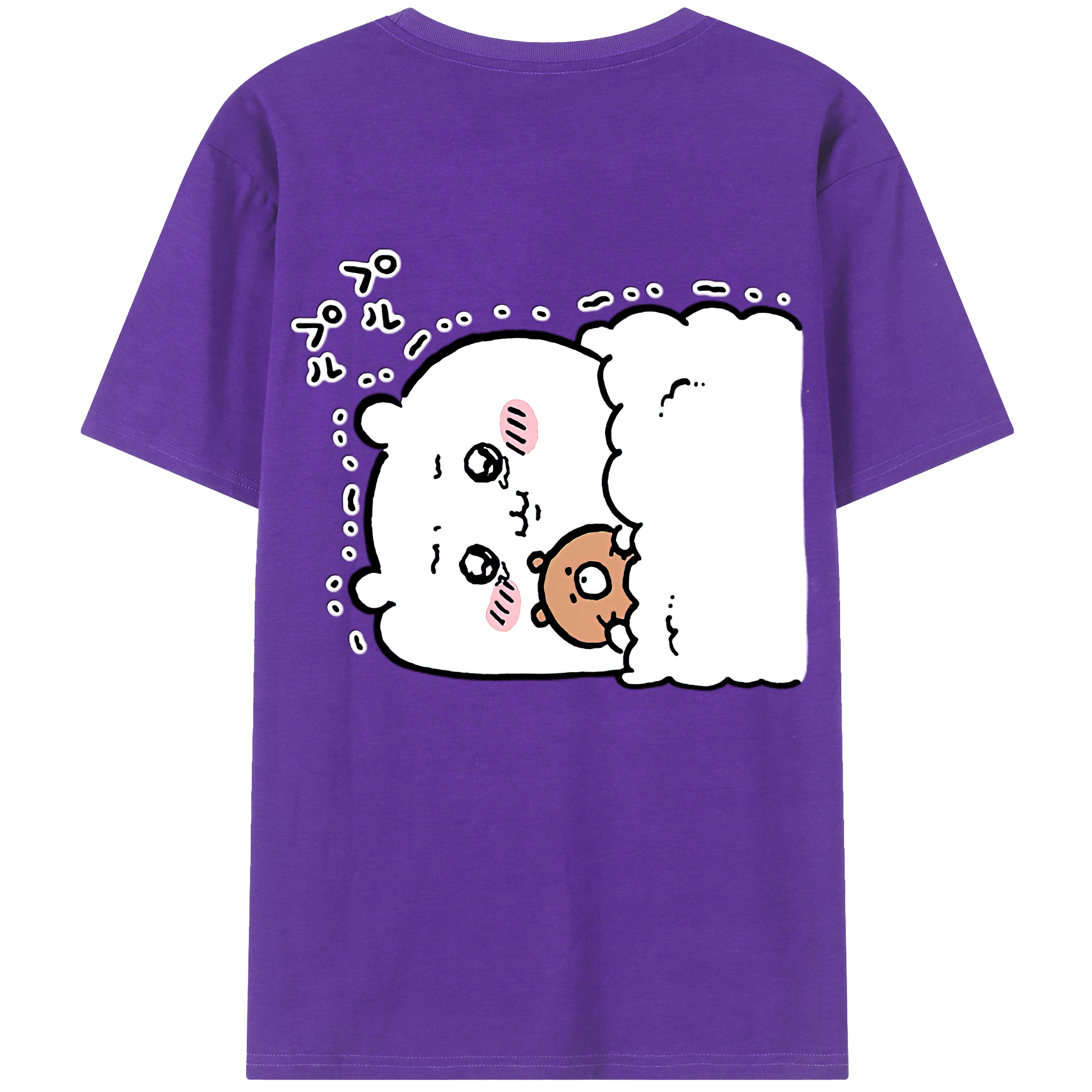 （画像用） ちいかわ ちいかわ Chii-kawa chiikawa 綿100％半袖Tシャツ（背面プリント）