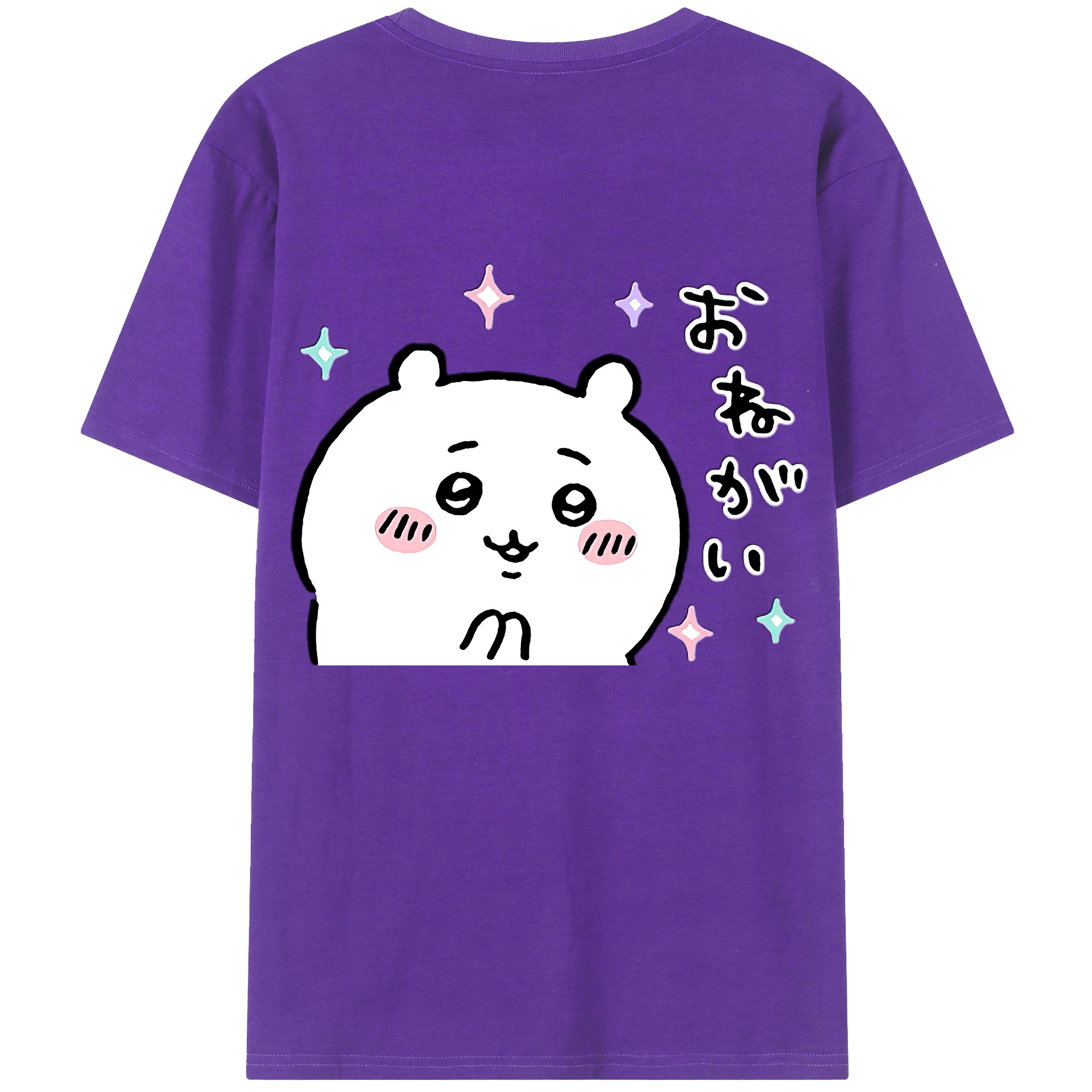 （画像用） ちいかわ ちいかわ Chii-kawa chiikawa 綿100％半袖Tシャツ（背面プリント）