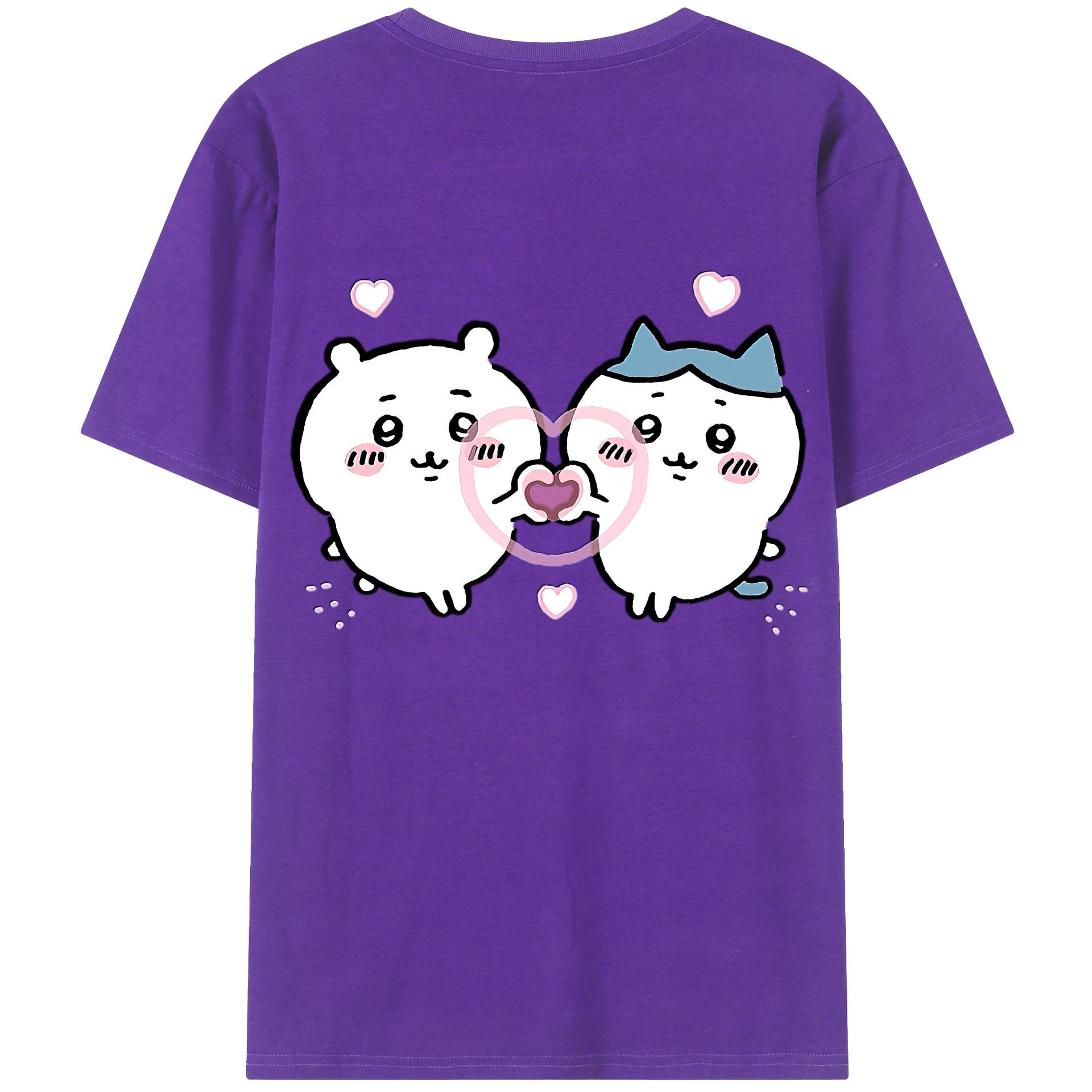 （画像用） ちいかわ ちいかわ Chii-kawa chiikawa 綿100％半袖Tシャツ（背面プリント）