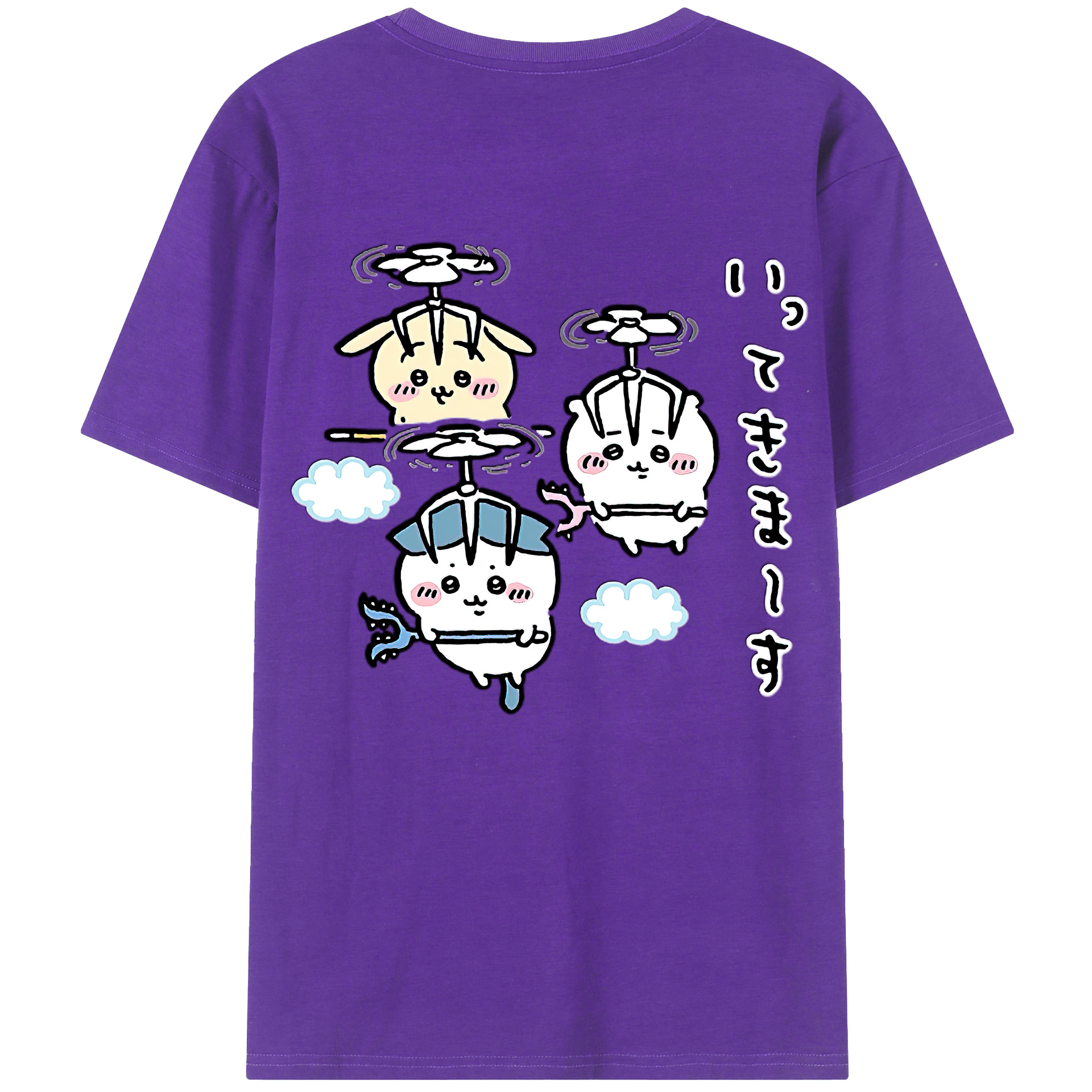 （画像用） ちいかわ ちいかわ Chii-kawa chiikawa 綿100％半袖Tシャツ（背面プリント）