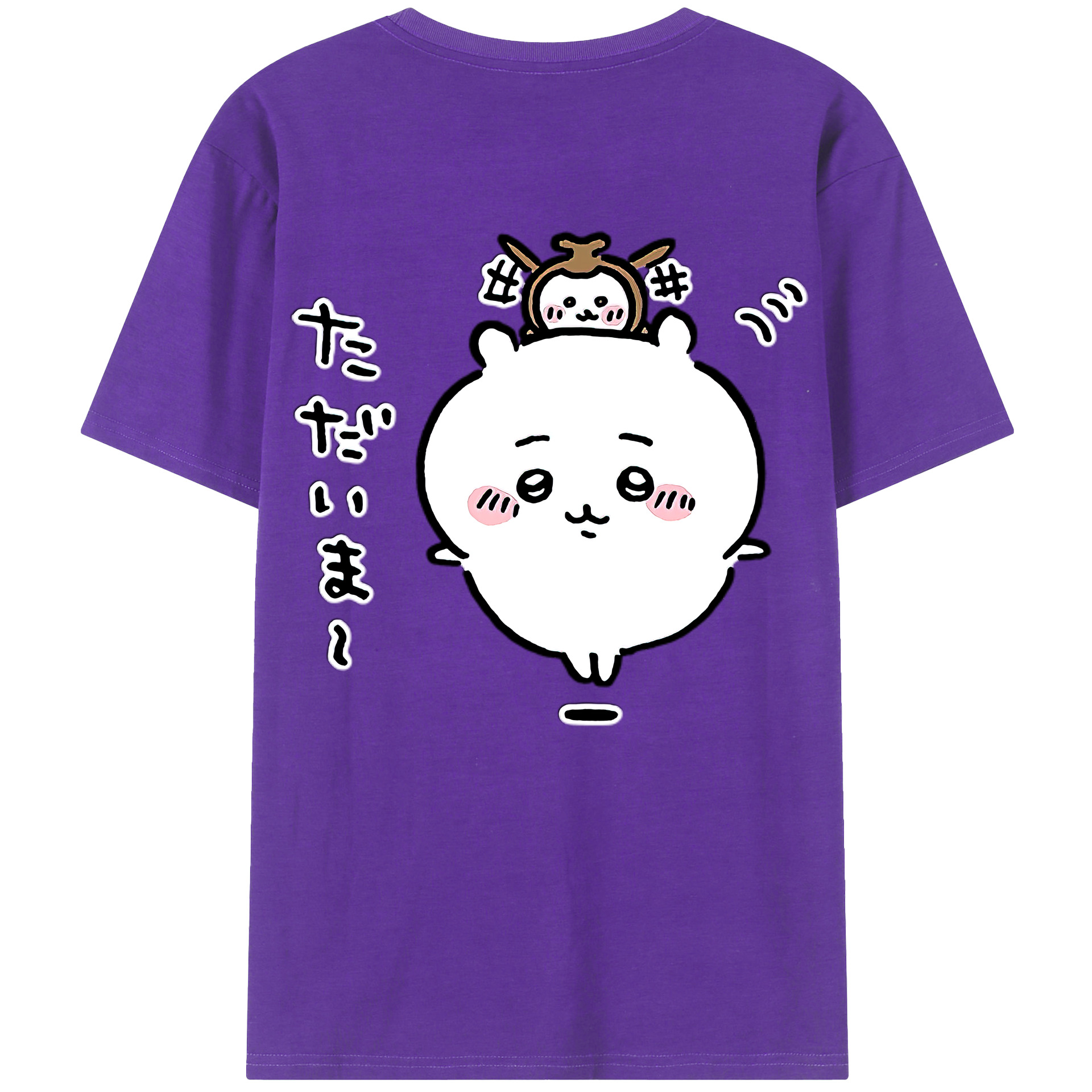 （画像用） ちいかわ ちいかわ Chii-kawa chiikawa 綿100％半袖Tシャツ（背面プリント）