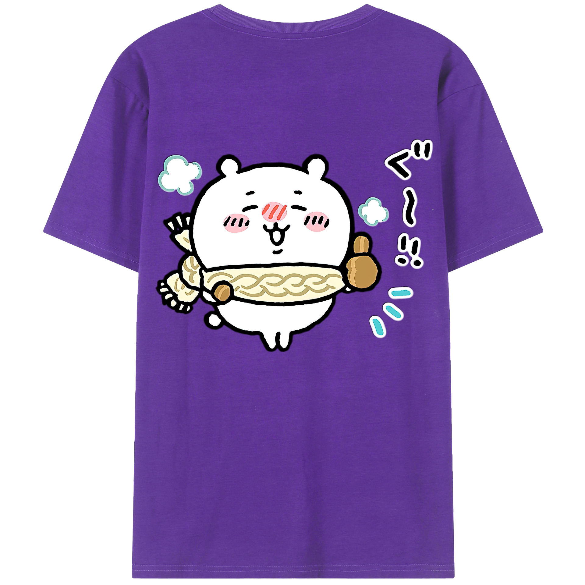 （画像用） ちいかわ ちいかわ Chii-kawa chiikawa 綿100％半袖Tシャツ（背面プリント）