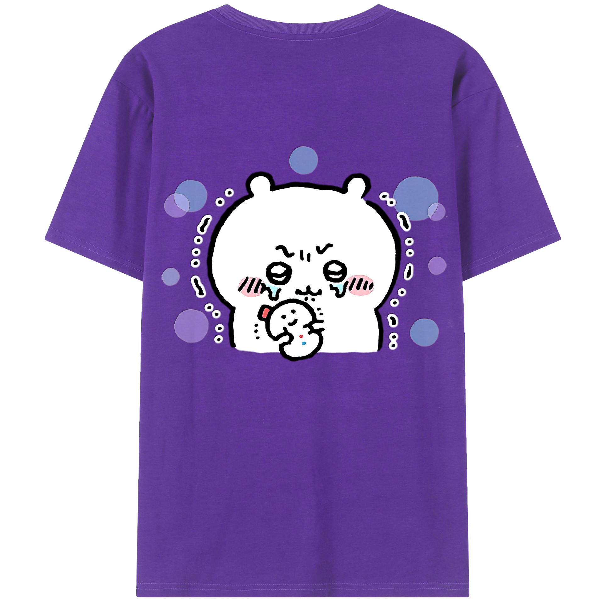 （画像用） ちいかわ ちいかわ Chii-kawa chiikawa 綿100％半袖Tシャツ（背面プリント）