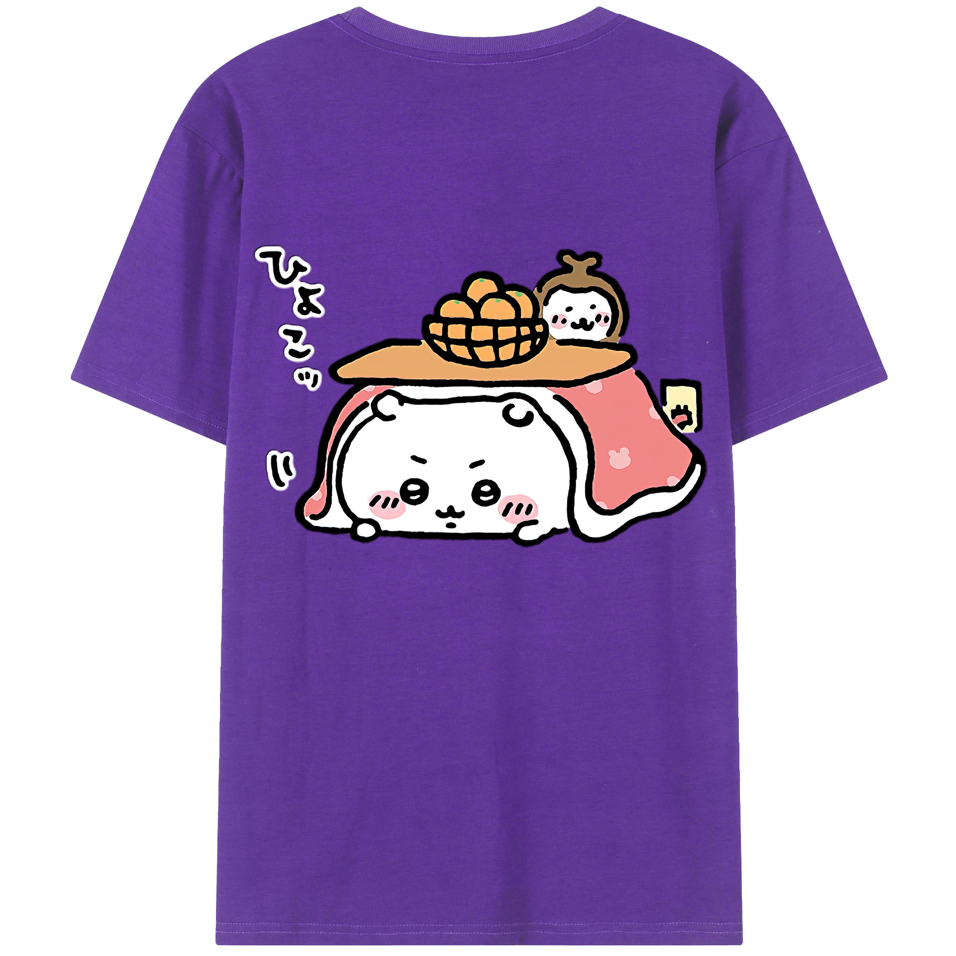 （画像用） ちいかわ ちいかわ Chii-kawa chiikawa 綿100％半袖Tシャツ（背面プリント）
