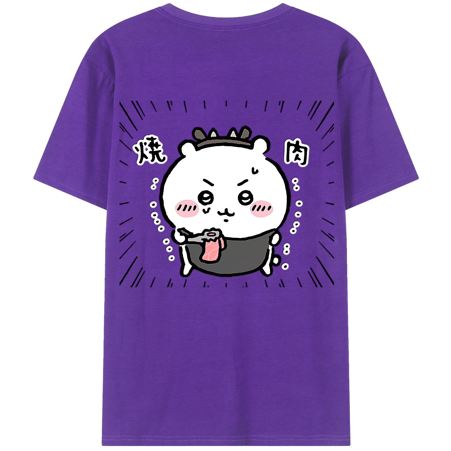 （画像用） ちいかわ ちいかわ Chii-kawa chiikawa 綿100％半袖Tシャツ（背面プリント）