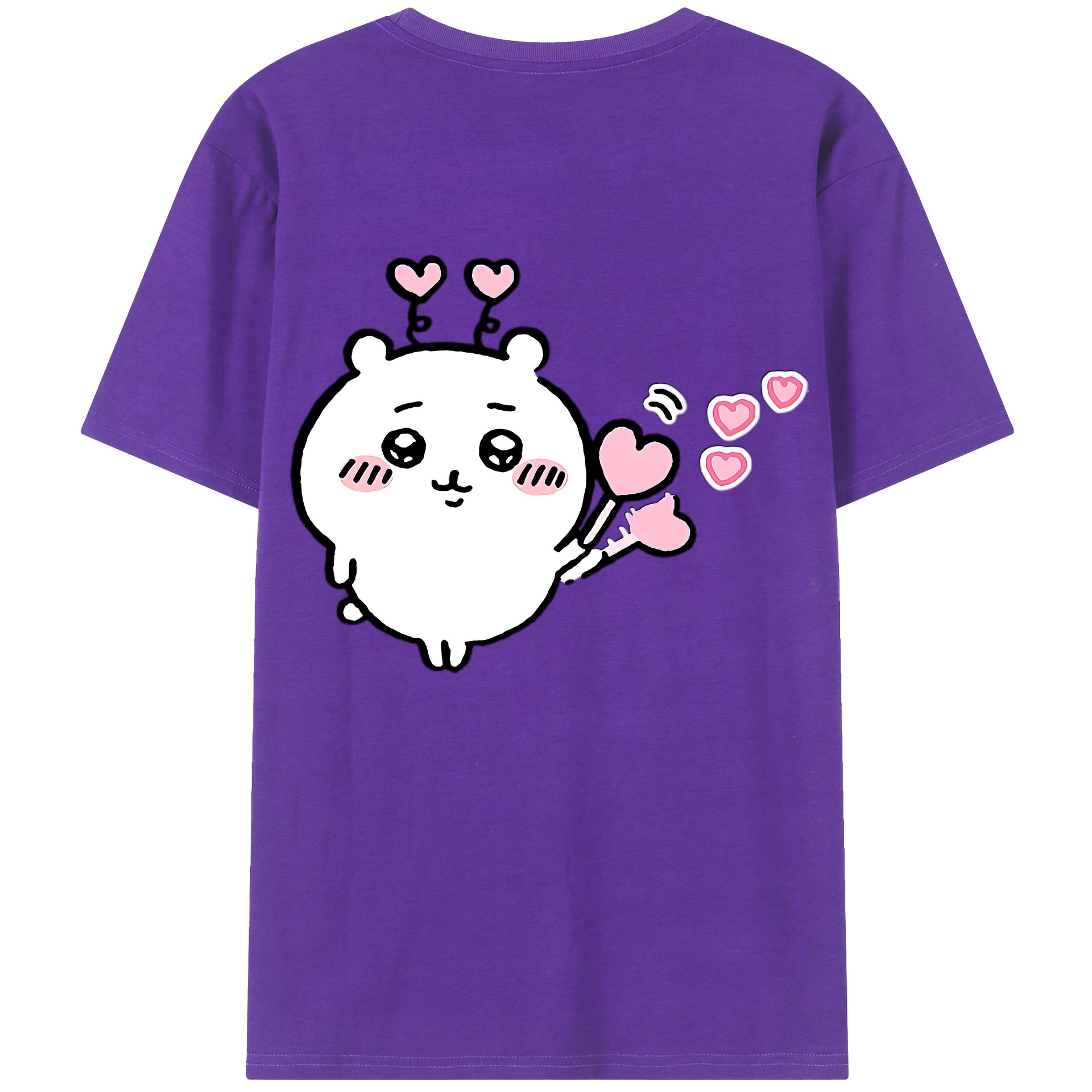（画像用） ちいかわ ちいかわ Chii-kawa chiikawa 綿100％半袖Tシャツ（背面プリント）