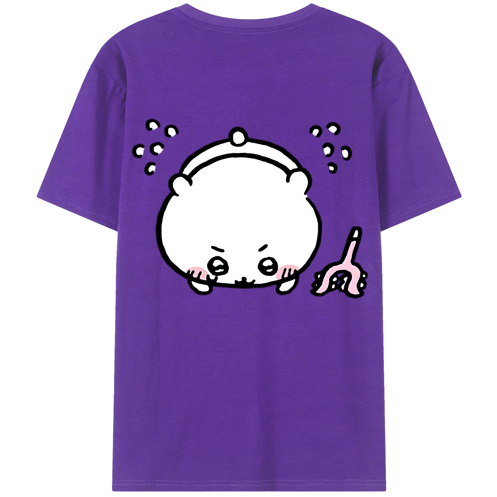 （画像用） ちいかわ ちいかわ Chii-kawa chiikawa 綿100％半袖Tシャツ（背面プリント）