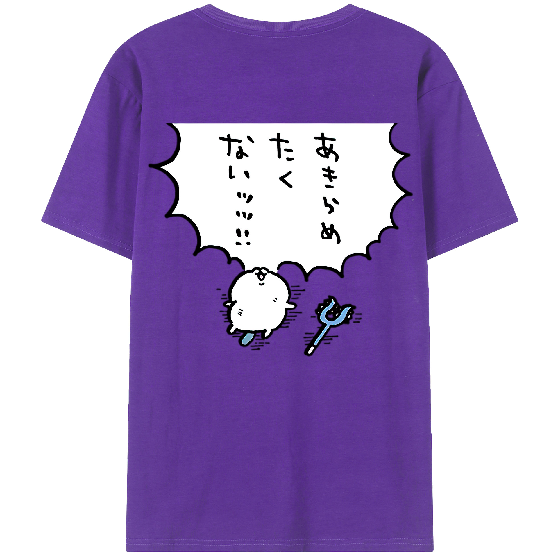 （画像用） ちいかわ ちいかわ Chii-kawa chiikawa 綿100％半袖Tシャツ（背面プリント）