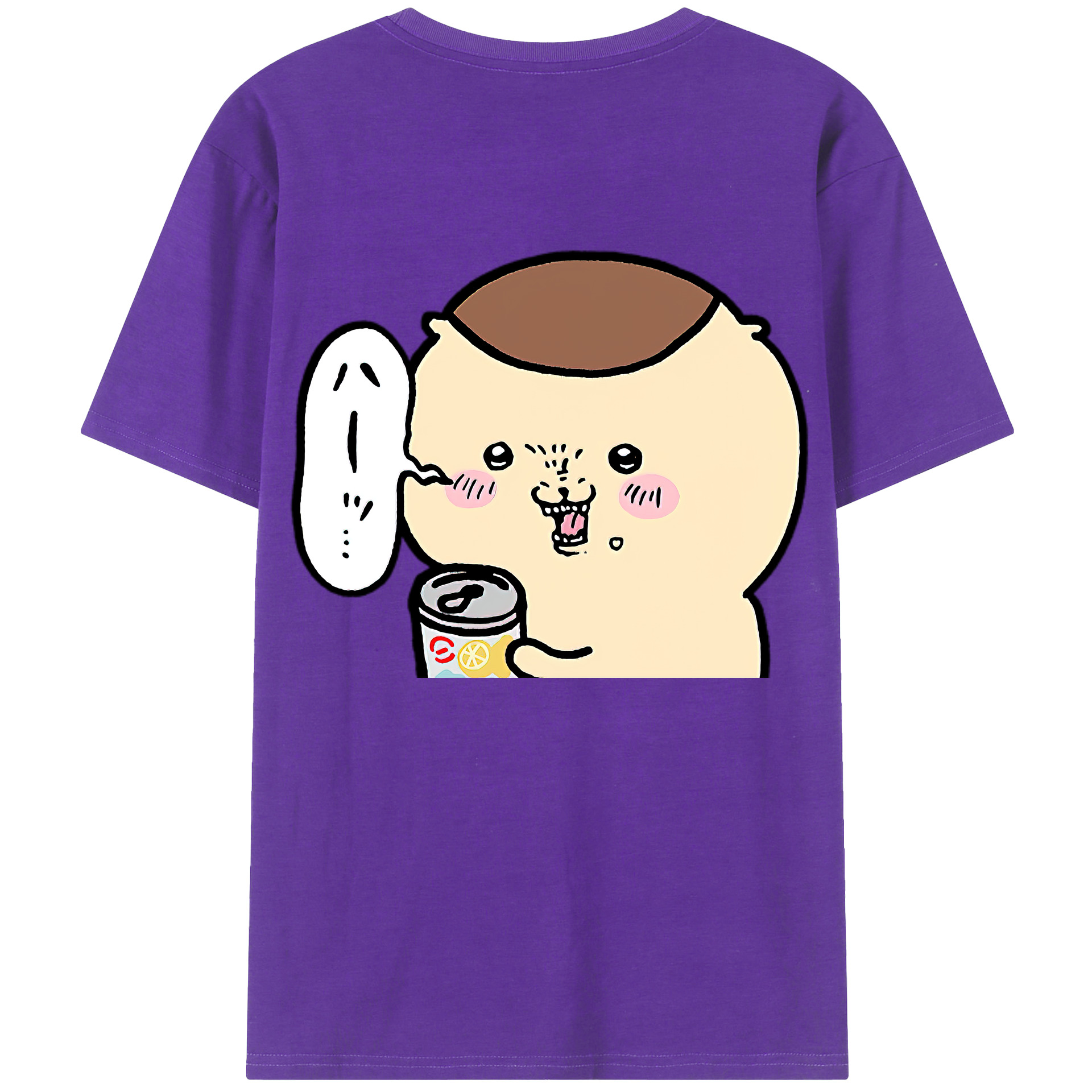 （画像用） ちいかわ くりまんじゅう Chii-kawa kuri manjū 綿100％半袖Tシャツ（背面プリント）