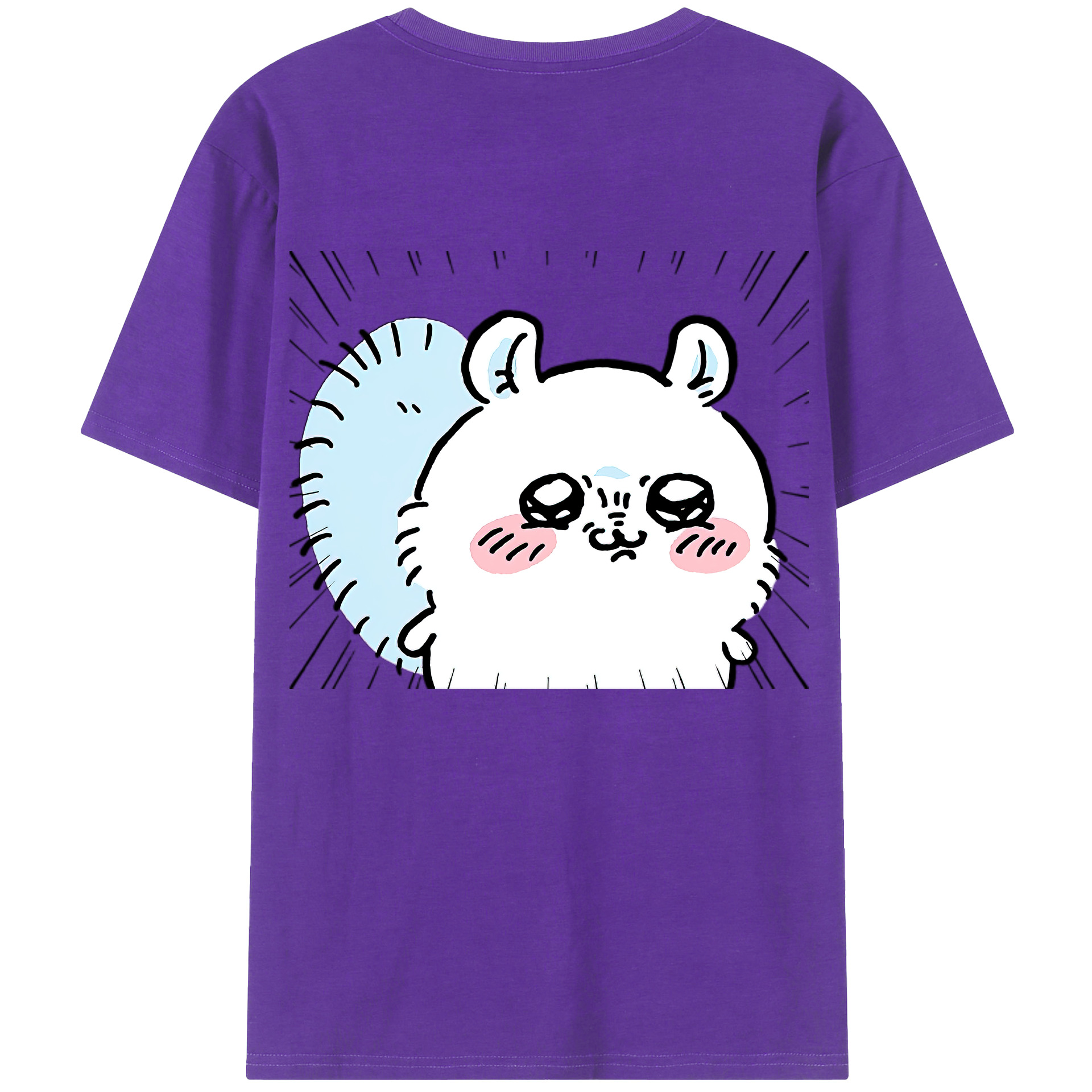 （画像用） ちいかわ モモンガ Chii-kawa Momonga 綿100％半袖Tシャツ（背面プリント）